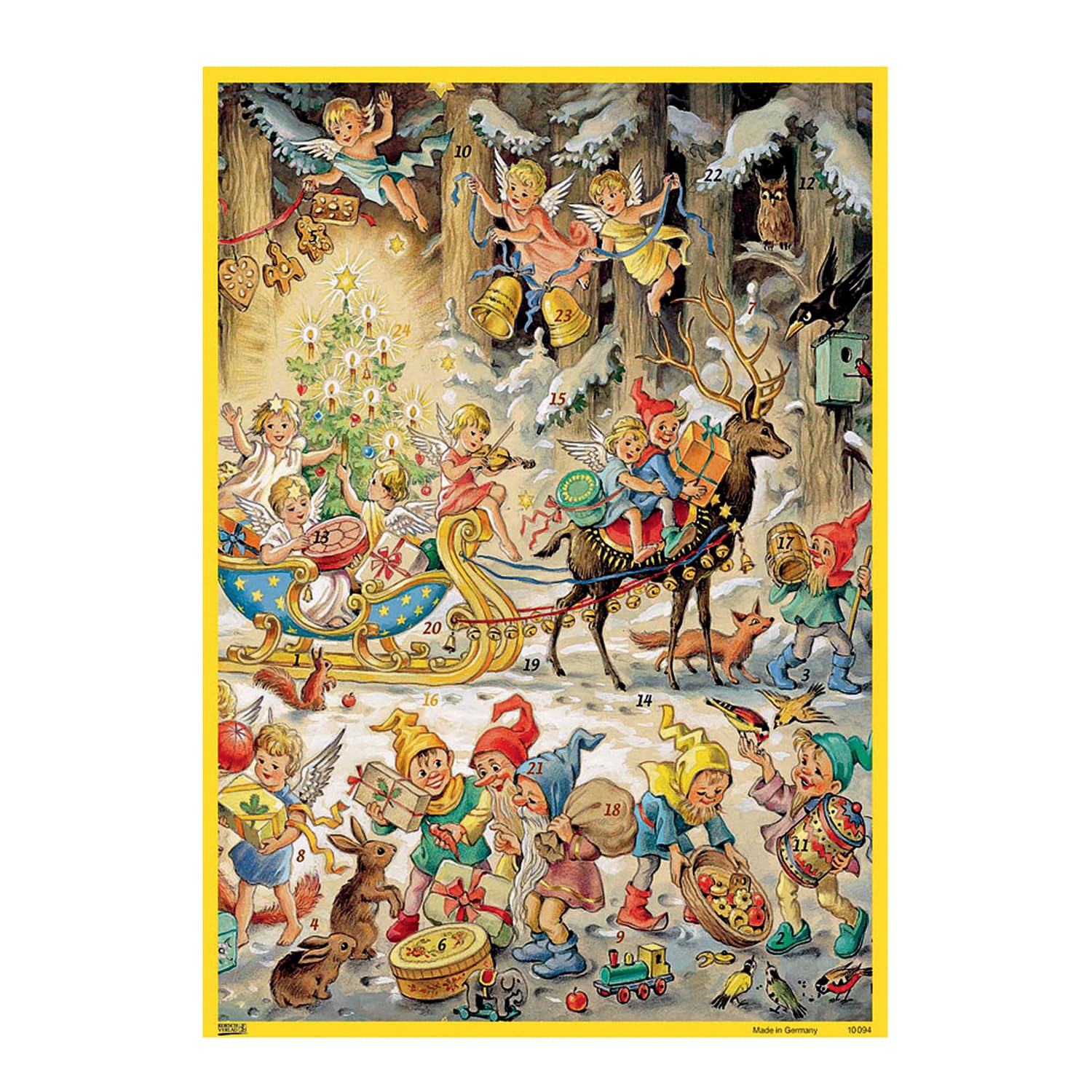 ADVENT-ELVES W/ANGELS EACH