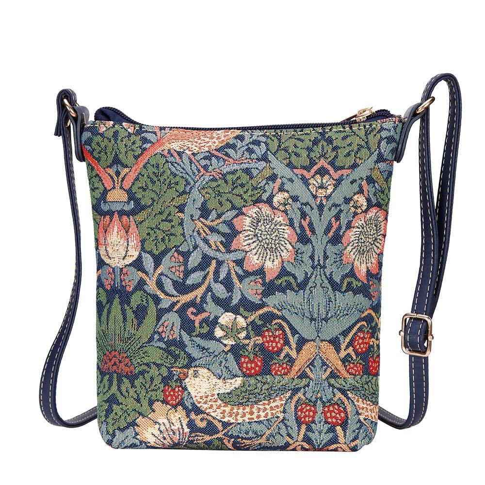 William Morris Strawberry Thief Blue Sling Bag Purse Crossbody ...