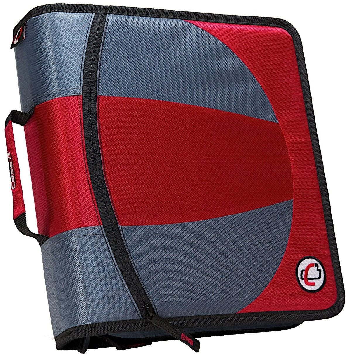 Case-it Dual Ring Zipper Binder, D-Ring, 1-1/2 Inches, Red