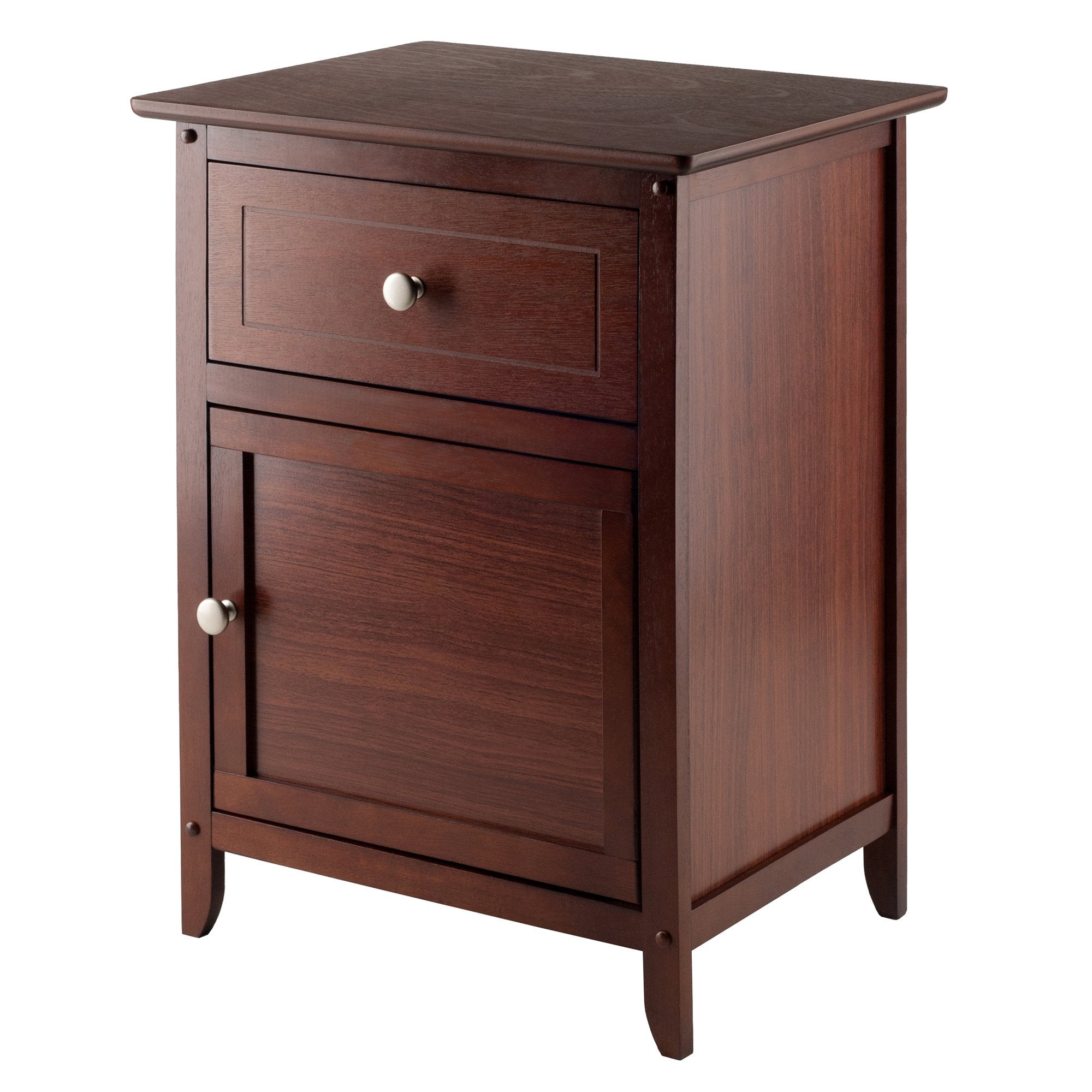 Casafoyer Versatile Accent Night Stand with Ample Storage - Walnut Finish