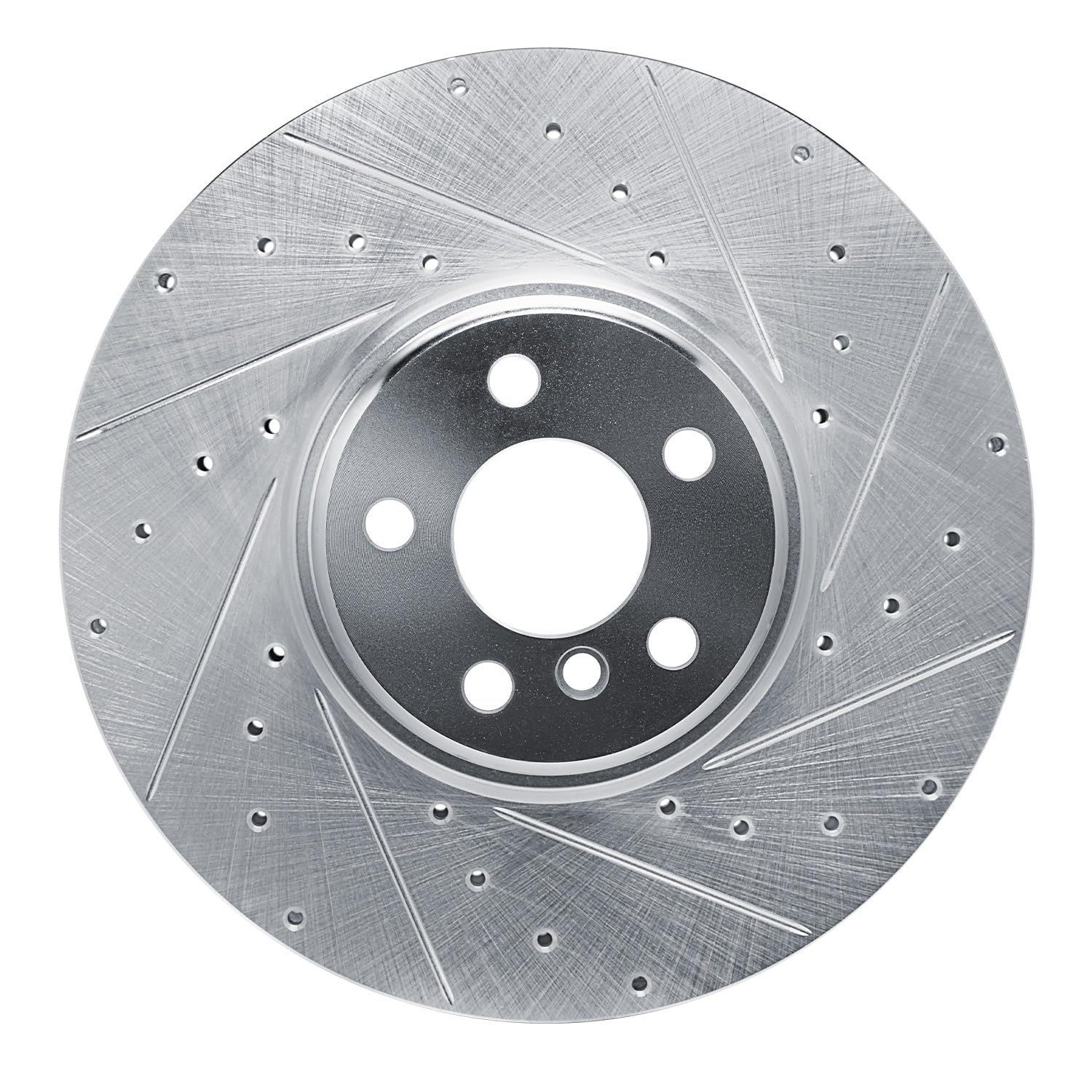 R1 Concepts Brake Rotor Drilled and Slotted Silver EDZ-31134D