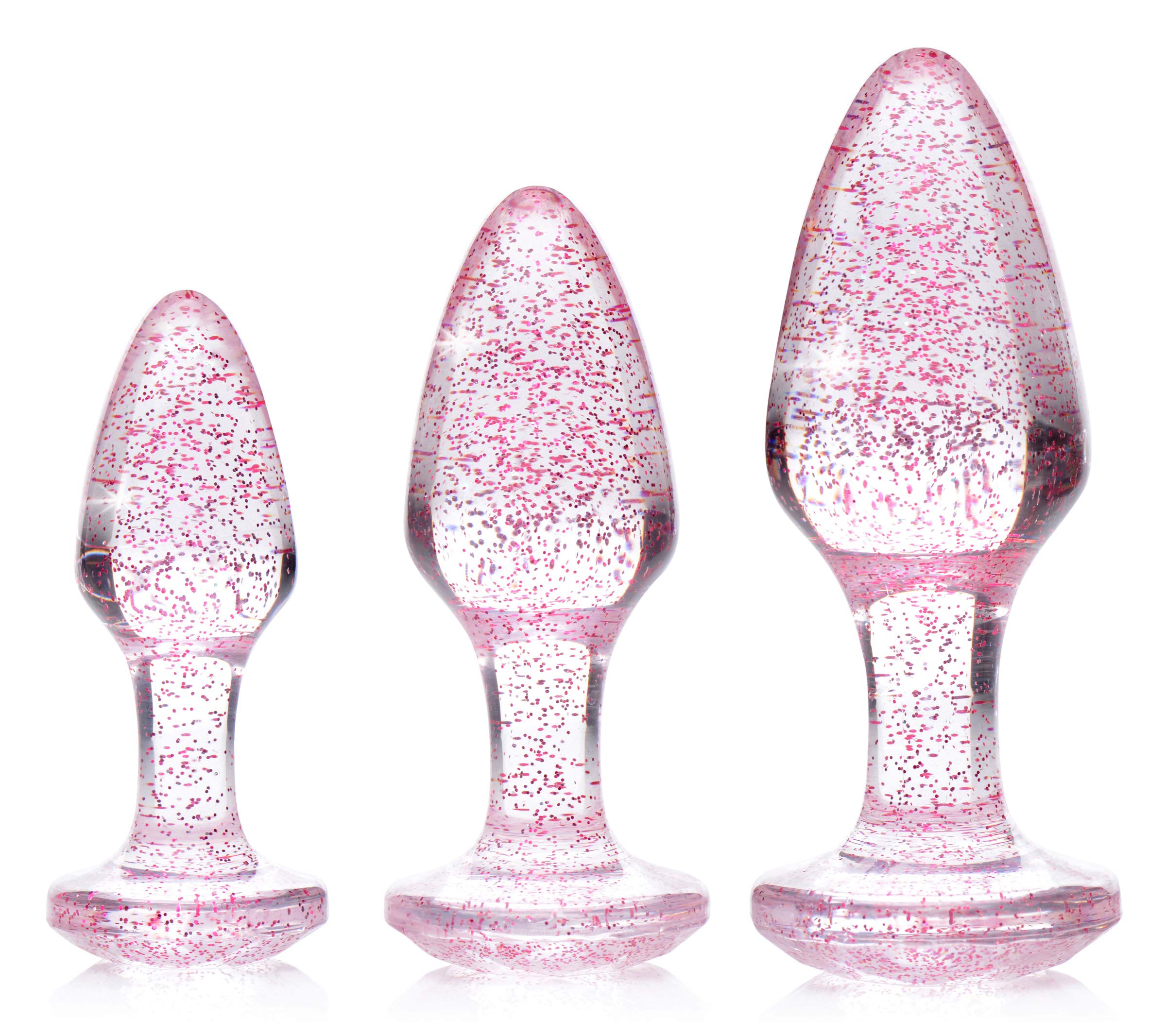 Booty Sparks Glitter Gem Anal Plug Set-Pink