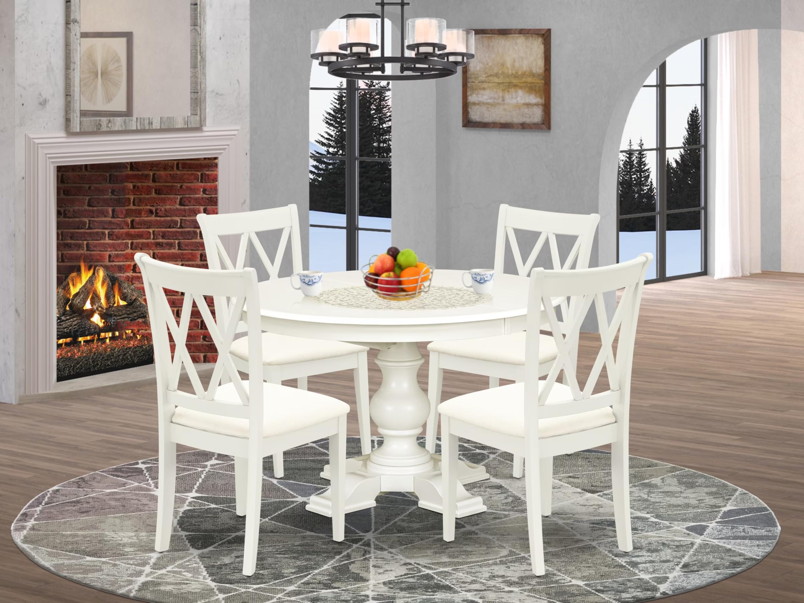 7-Piece Dinner Set, Linen White