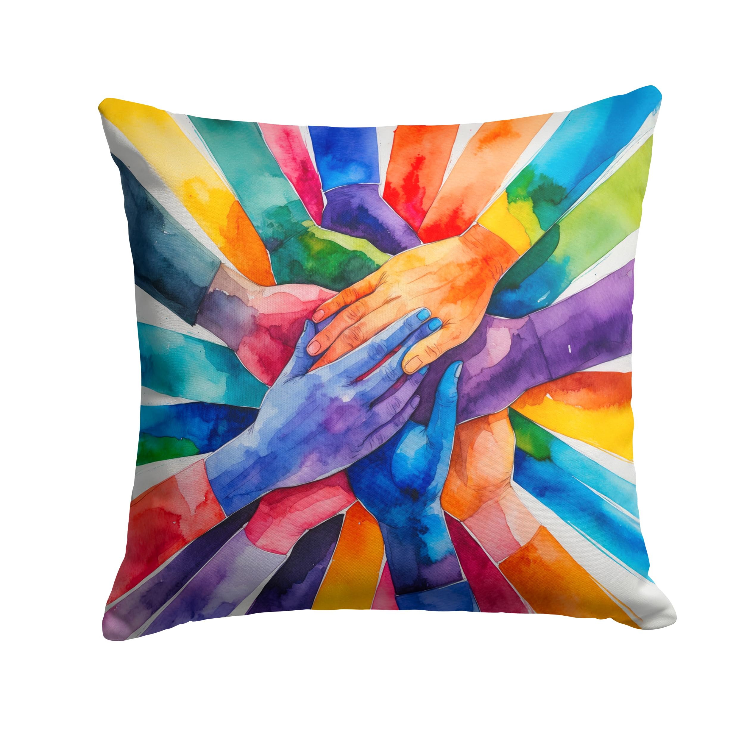 Carolines Treasures Together, Stronger Pride Throw Pillow Machine Washable, Indoor Outdoor Decorative Pillow for Couch, Bed or Patio, 18Hx18W