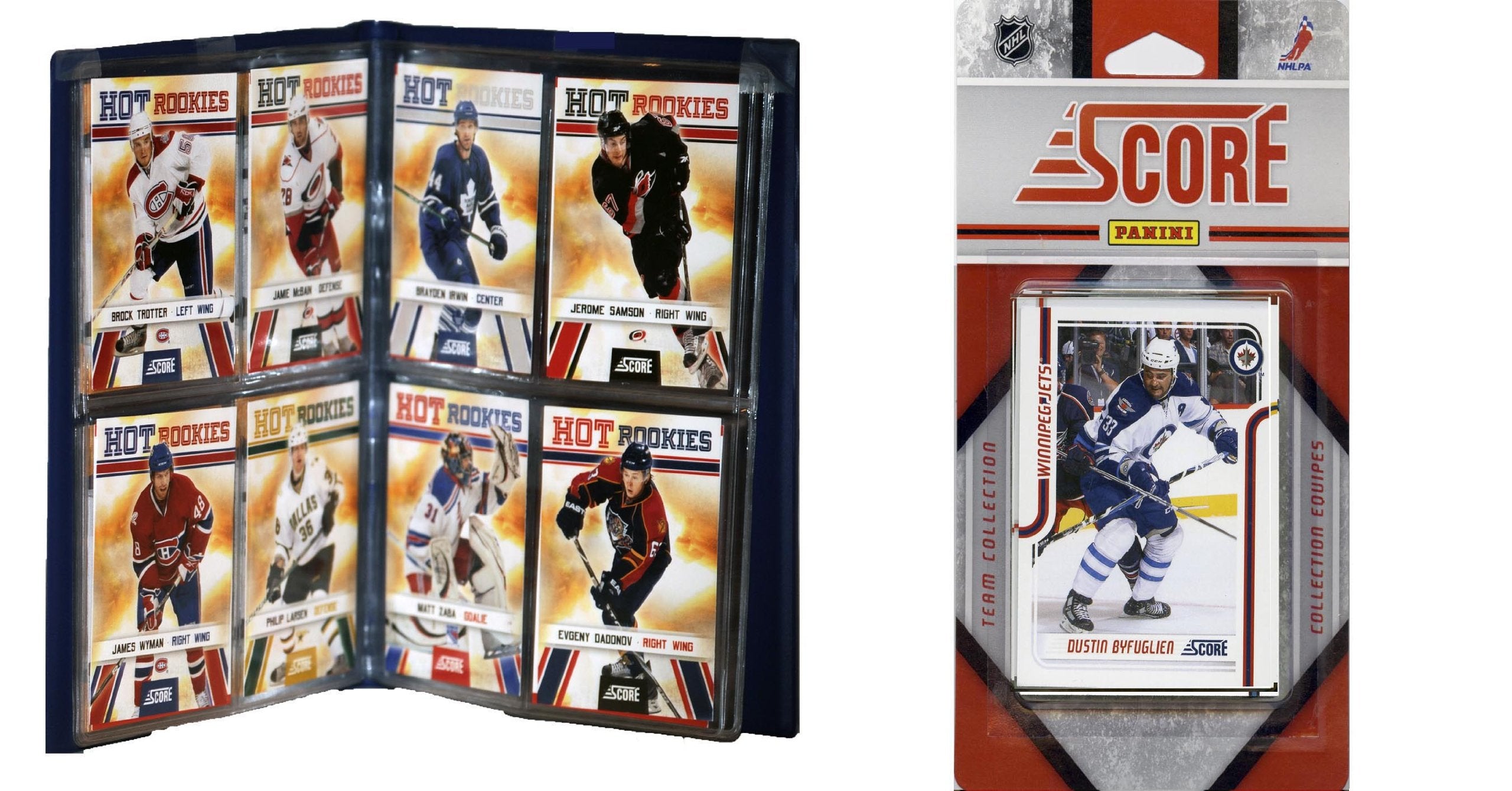 NHL Winnipeg Jets Licensed 2011 Score Team Set and Storage Album