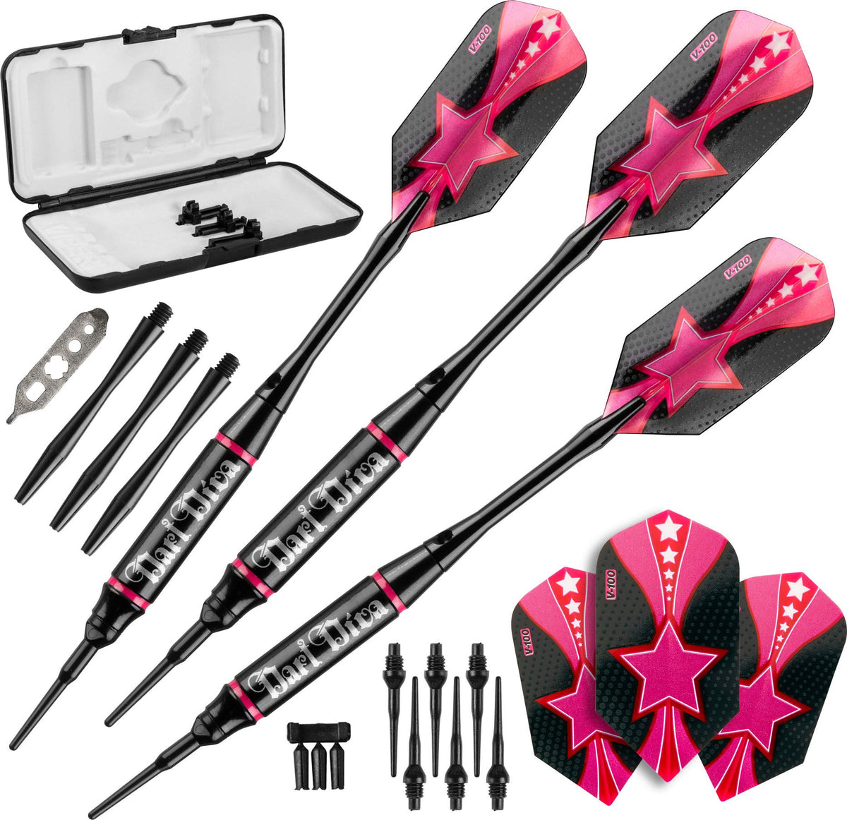 Viper Vanity Soft Tip Darts With Storage/Travel Case: Dart Diva, 16 Grams