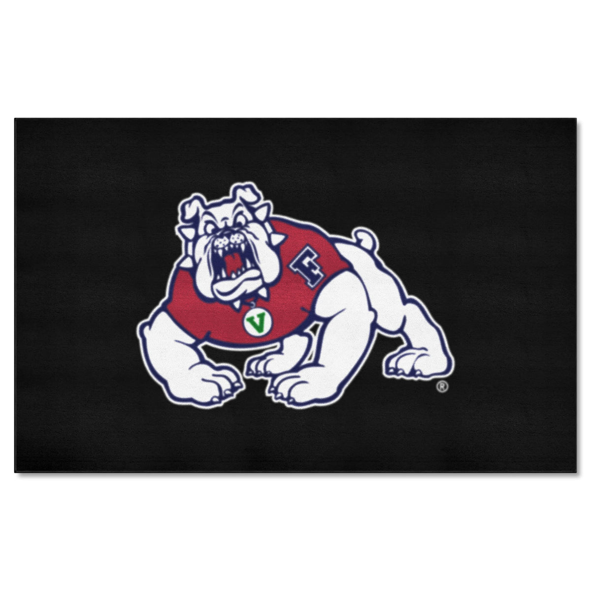 Fanmats 19290 Fresno State Bulldogs Ulti-Mat Rug - 5Ft. X 8Ft. | Sports Fan Area Rug, Home Decor Rug And Tailgating Mat - Black
