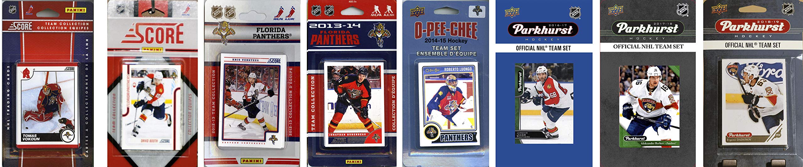 NHL Florida Panthers 8 Different Licensed Trading Card Team Sets