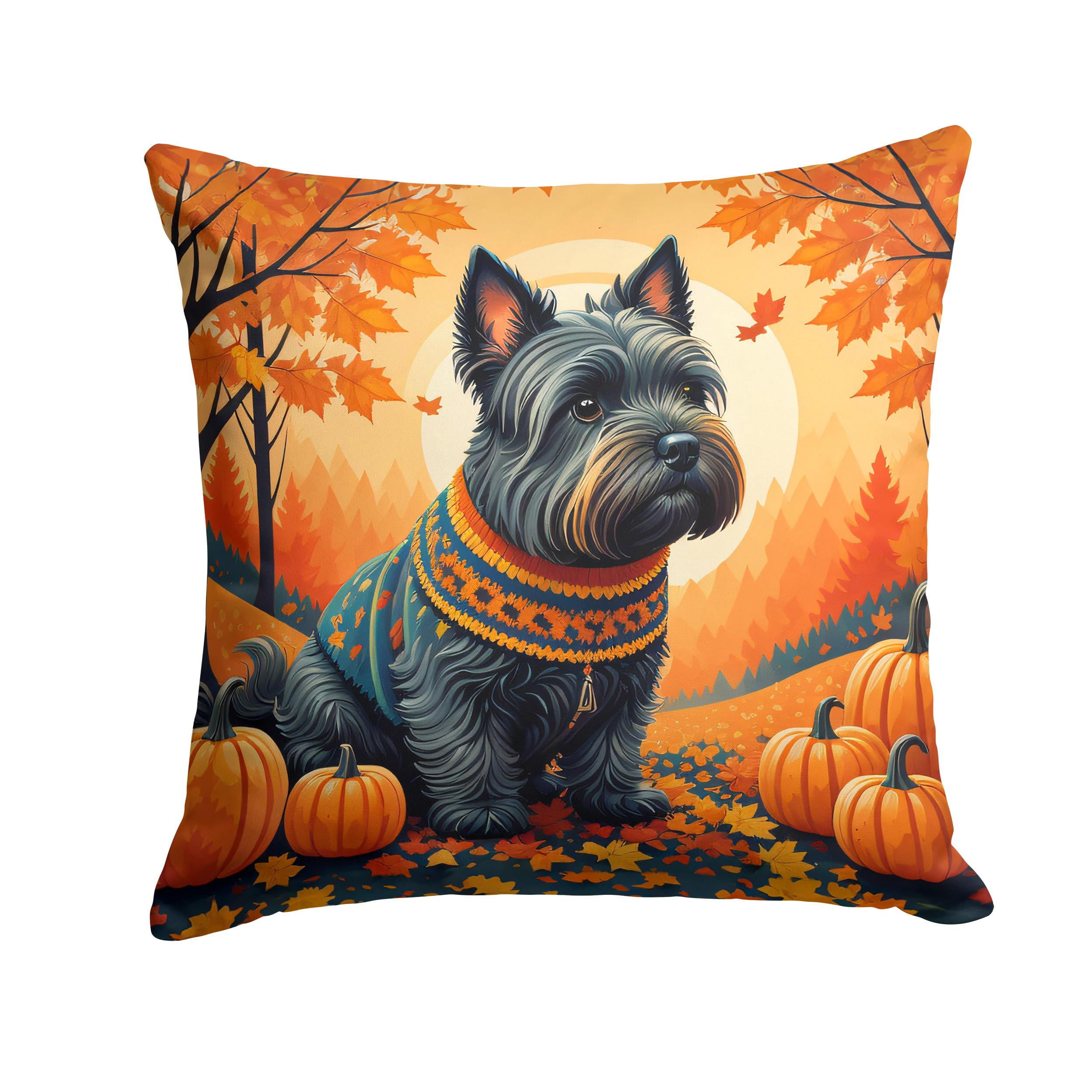 Scottish Terrier Fall Throw Pillow