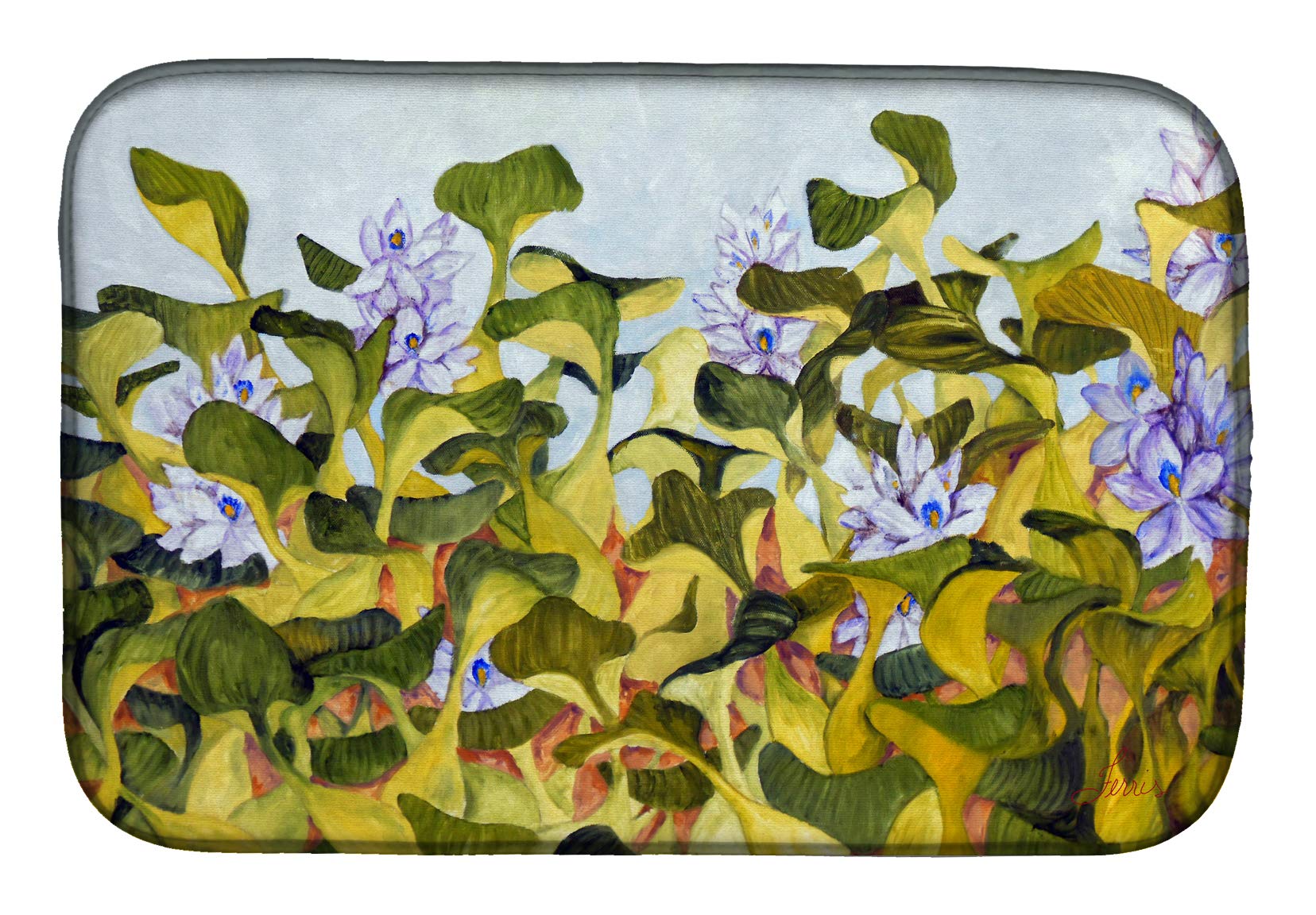 Carolines Treasures Fhc1004Ddm Water Hyacinth Dish Drying Mat Absorbent Dish Drying Mat Pad For Kitchen Counter Dish Drainer Mat