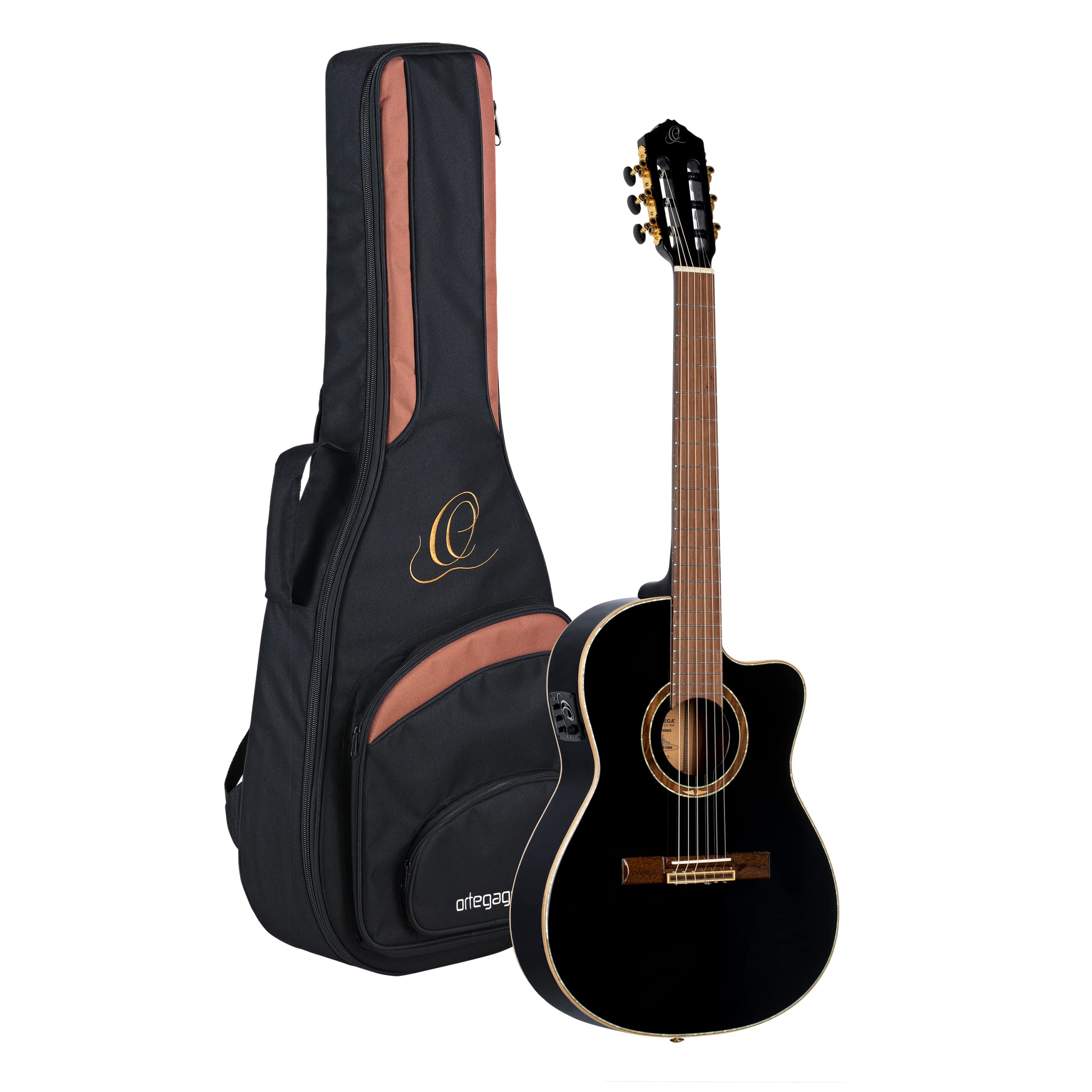 Performer Series Solid Top Thinline Crossover Acoustic-Electric Nylon Classical Guitar with Bag