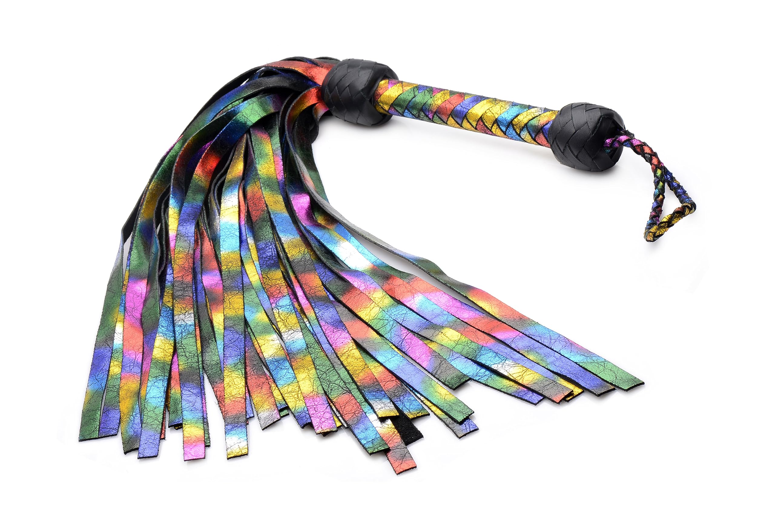 Rainbow Lambskin Leather Flogger