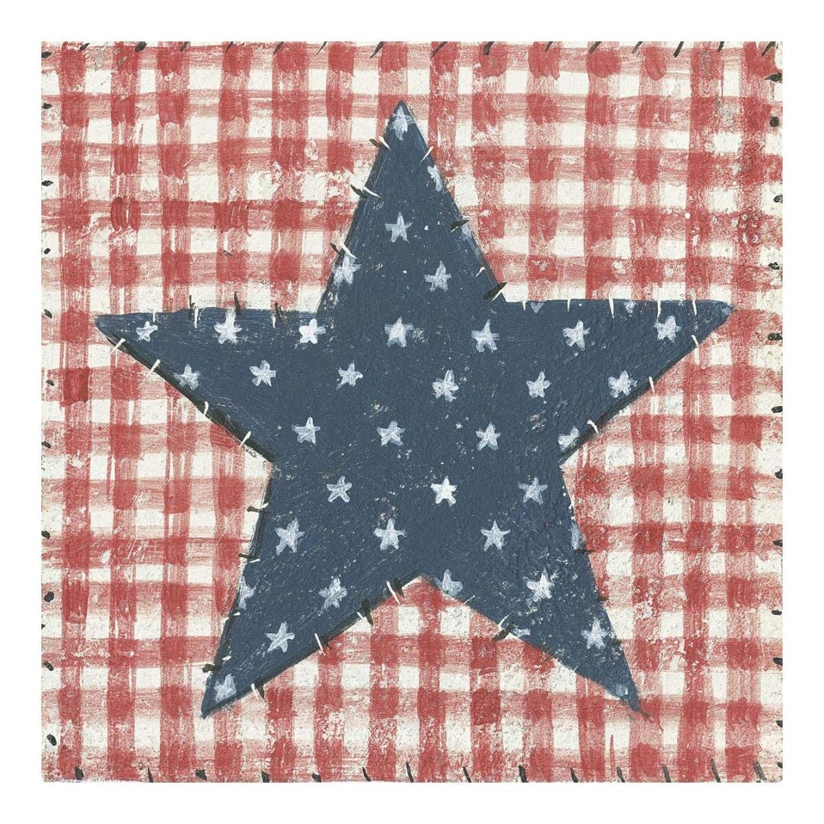 Americana Quilt II -Paper Art-20x20″