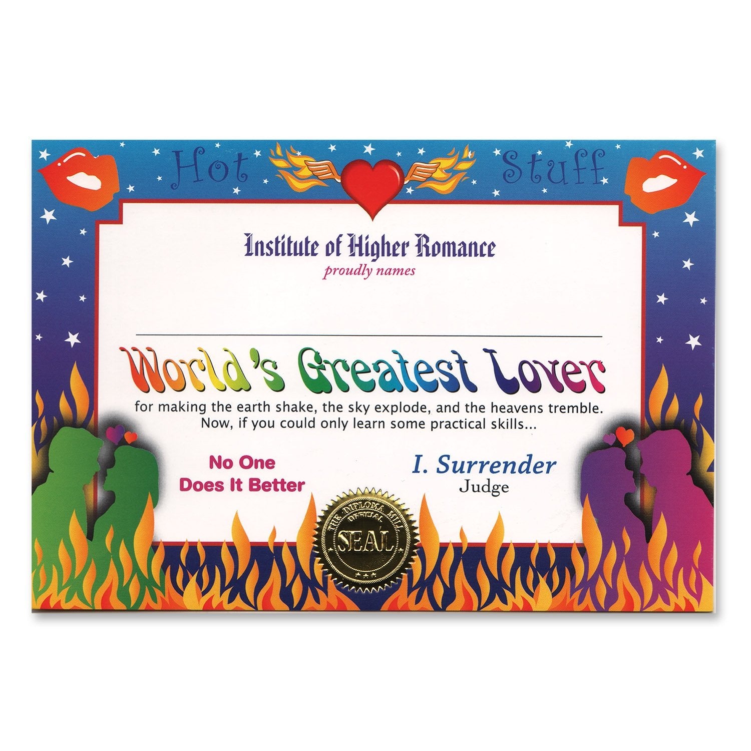 WorldS Greatest Lover Certificate (Pack of 6)