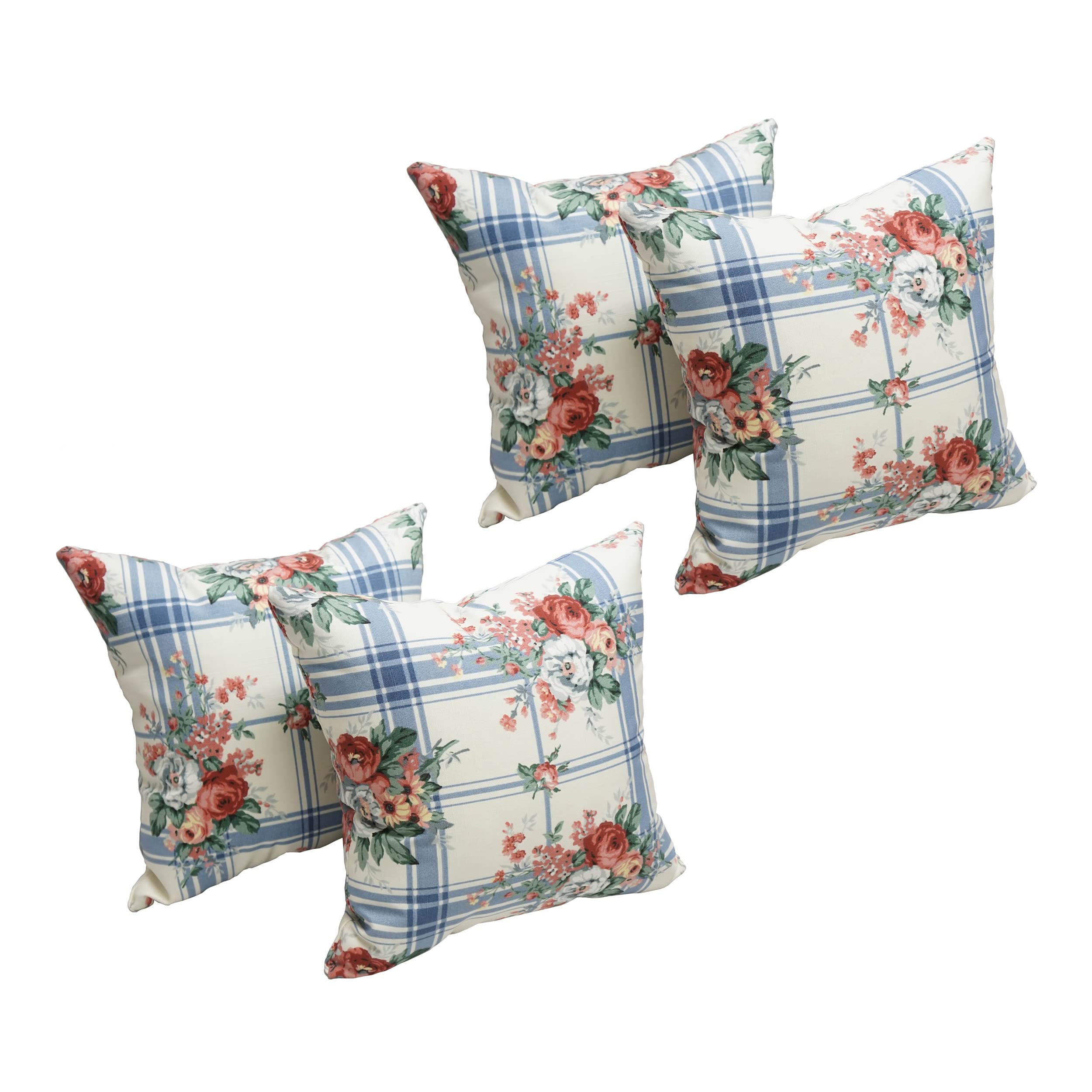 17-inch Square Polyester Outdoor Throw Pillows (Set of 4)