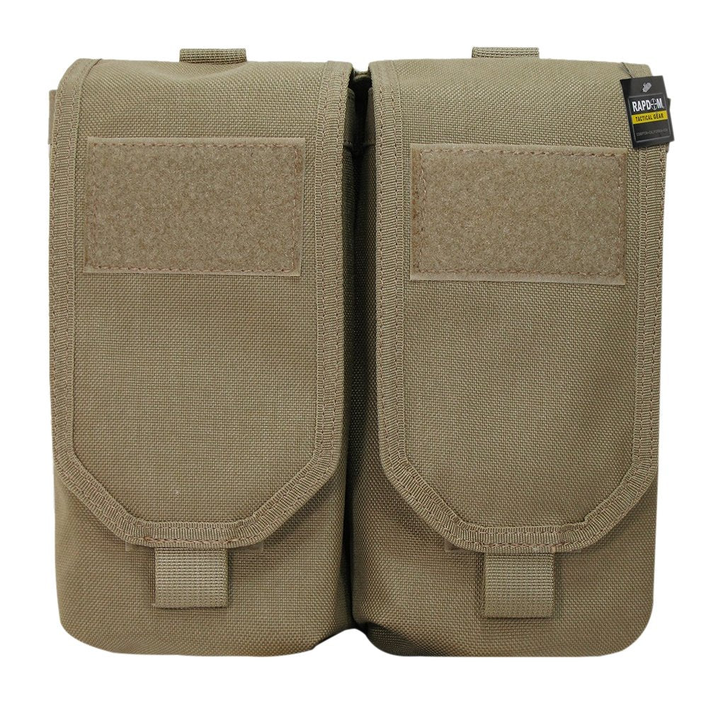 Double AR Mag Pouch W/ Cover, Khaki