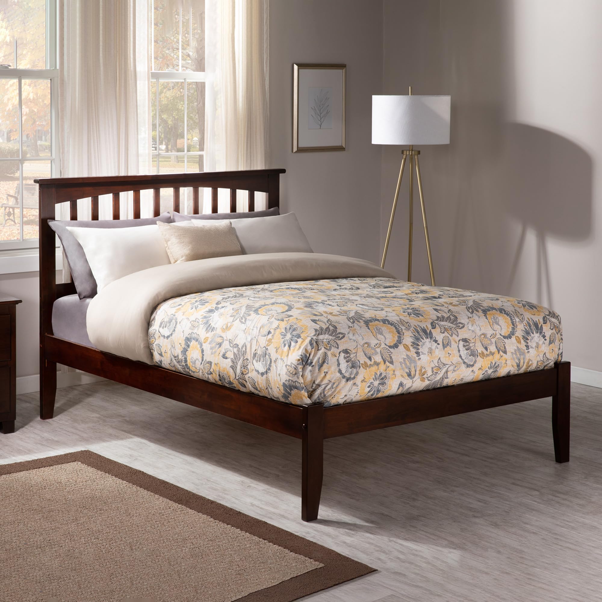 Mission King Platform Bed in Walnut