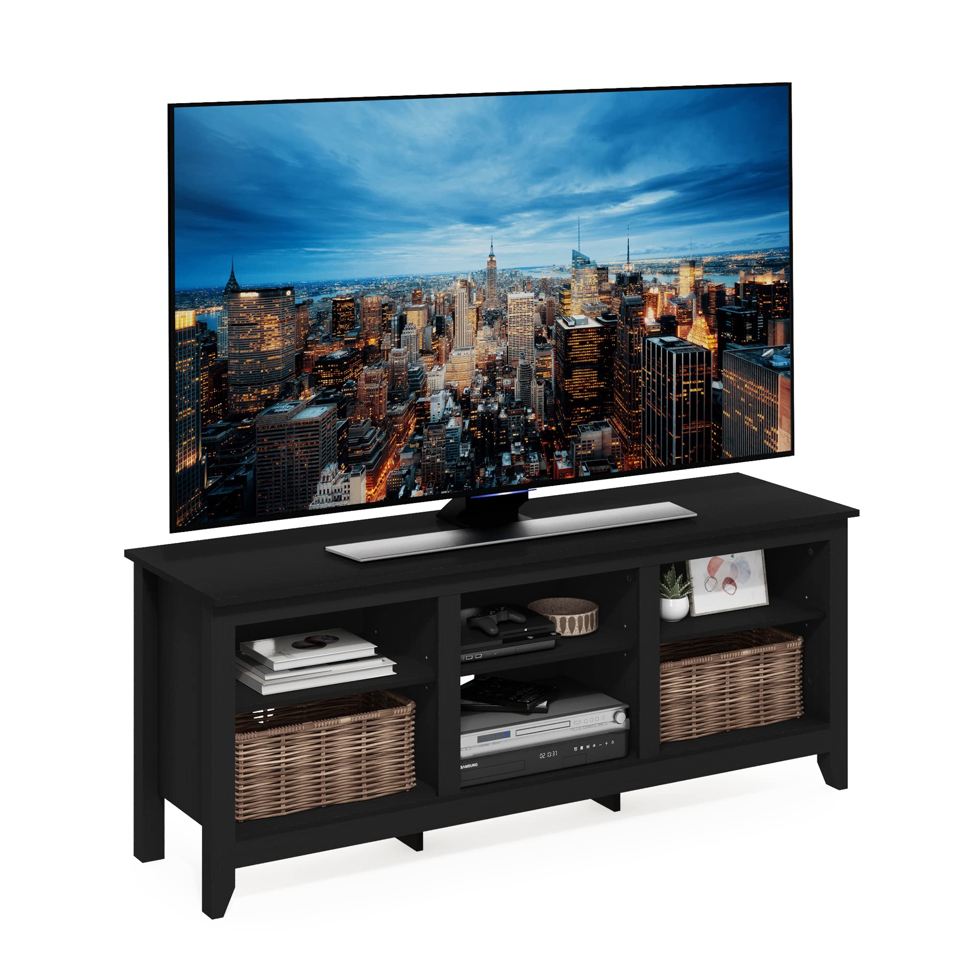 Furinno Jensen TV Entertainment Center for TV up to 65 Inch, Americano