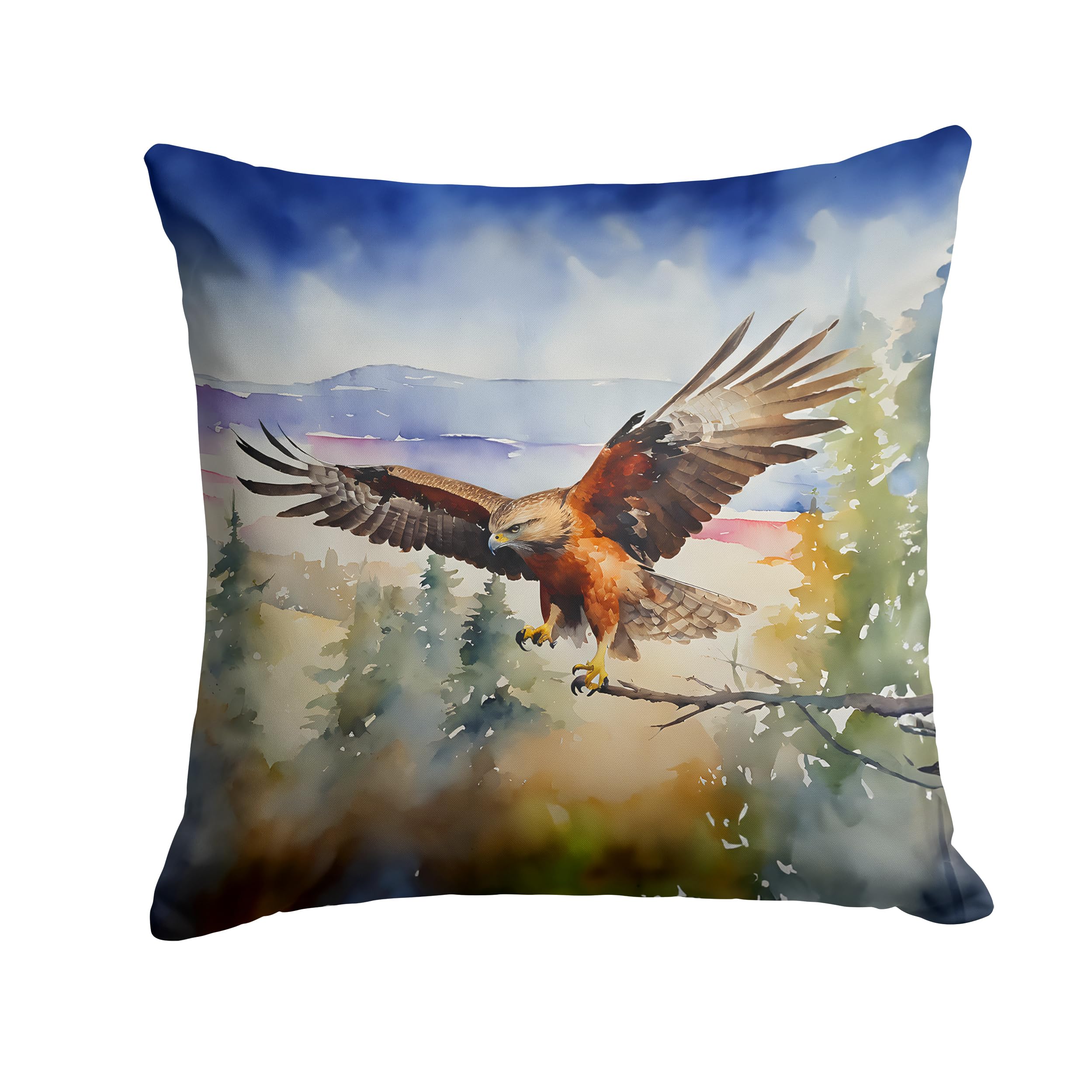 Carolines Treasures Hawk Throw Pillow Machine Washable, Indoor Outdoor Decorative Pillow for Couch, Bed or Patio, 18Hx18W