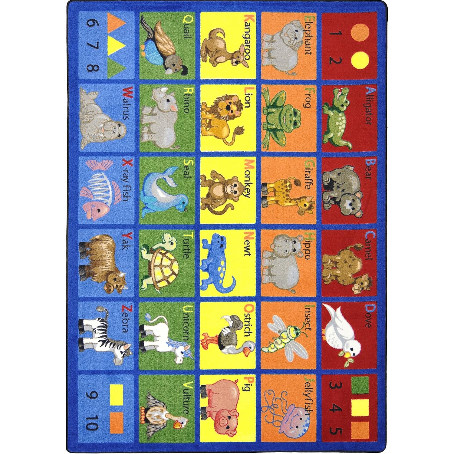 Animal Phonics 78 x 109??area rug in color Multi