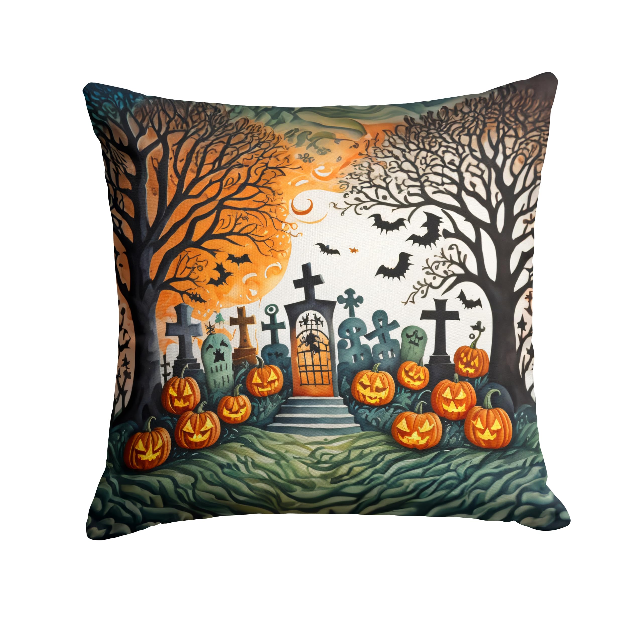 Papel Picado Skeletons Spooky Halloween Throw Pillow