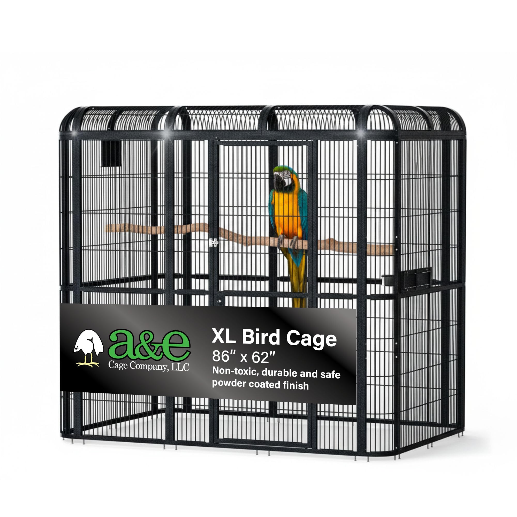 86x62″ Walk In Aviary WI8662 Black