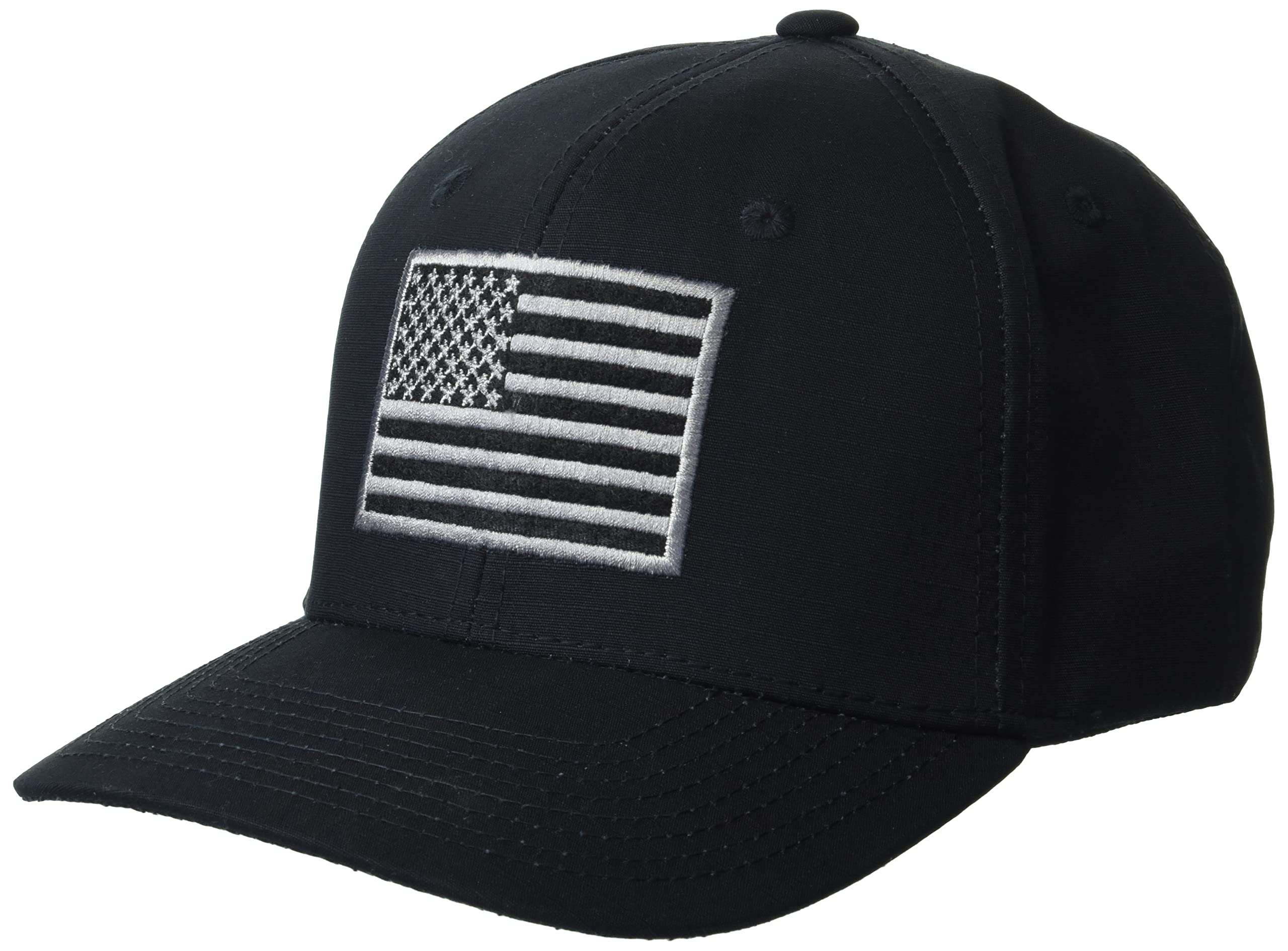 Embroidered Ripstop Cap, USA, Black