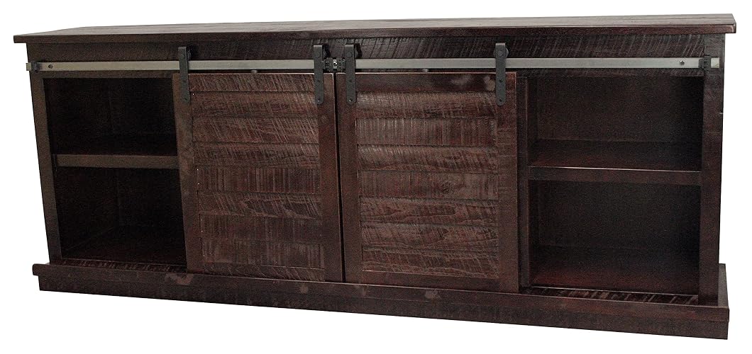 Rustic 82 Provincial Shutter TV Stand in Caribbean Rum