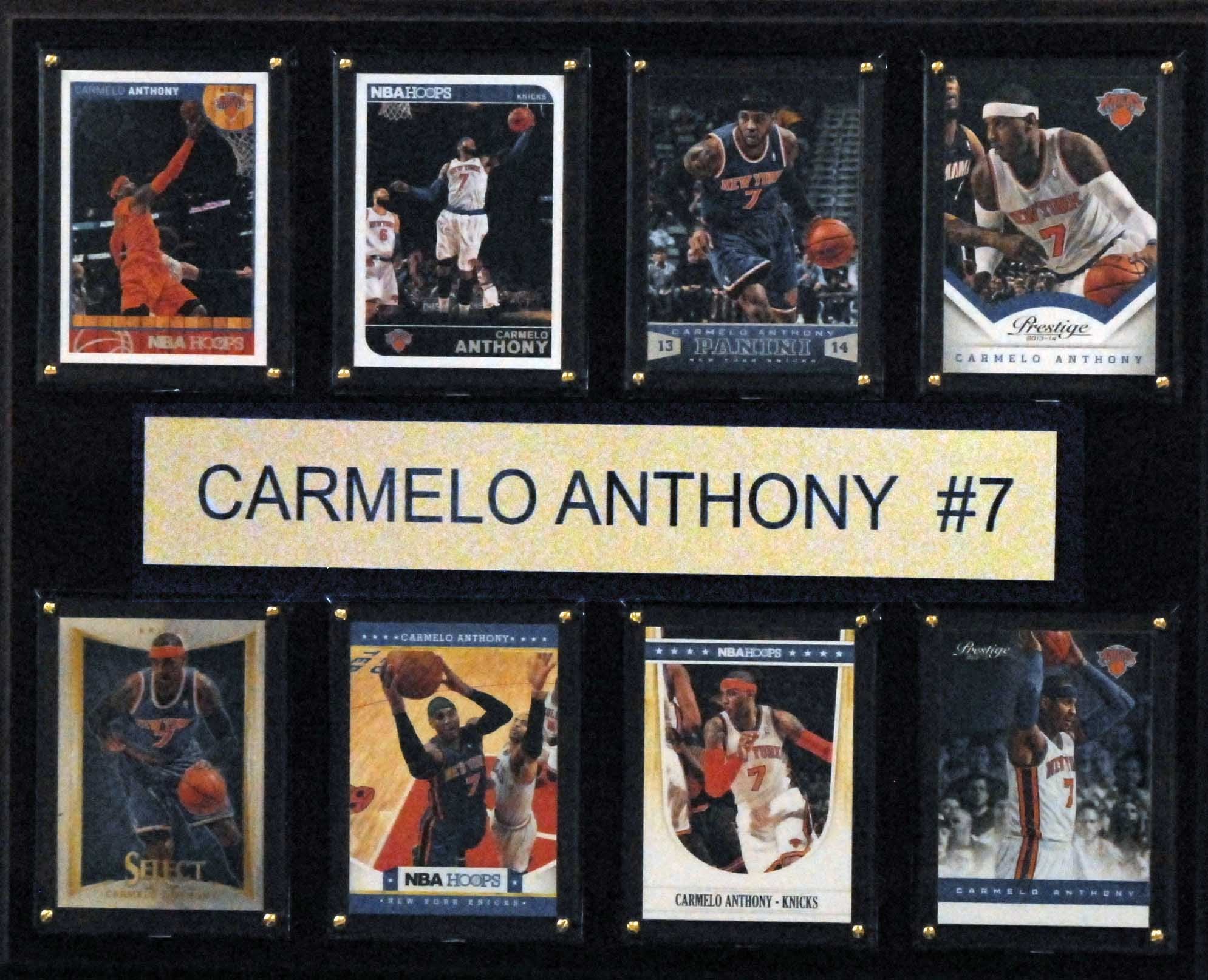 NBA 12x15″ Carmelo Anthony New York Knicks 8-Card Plaque