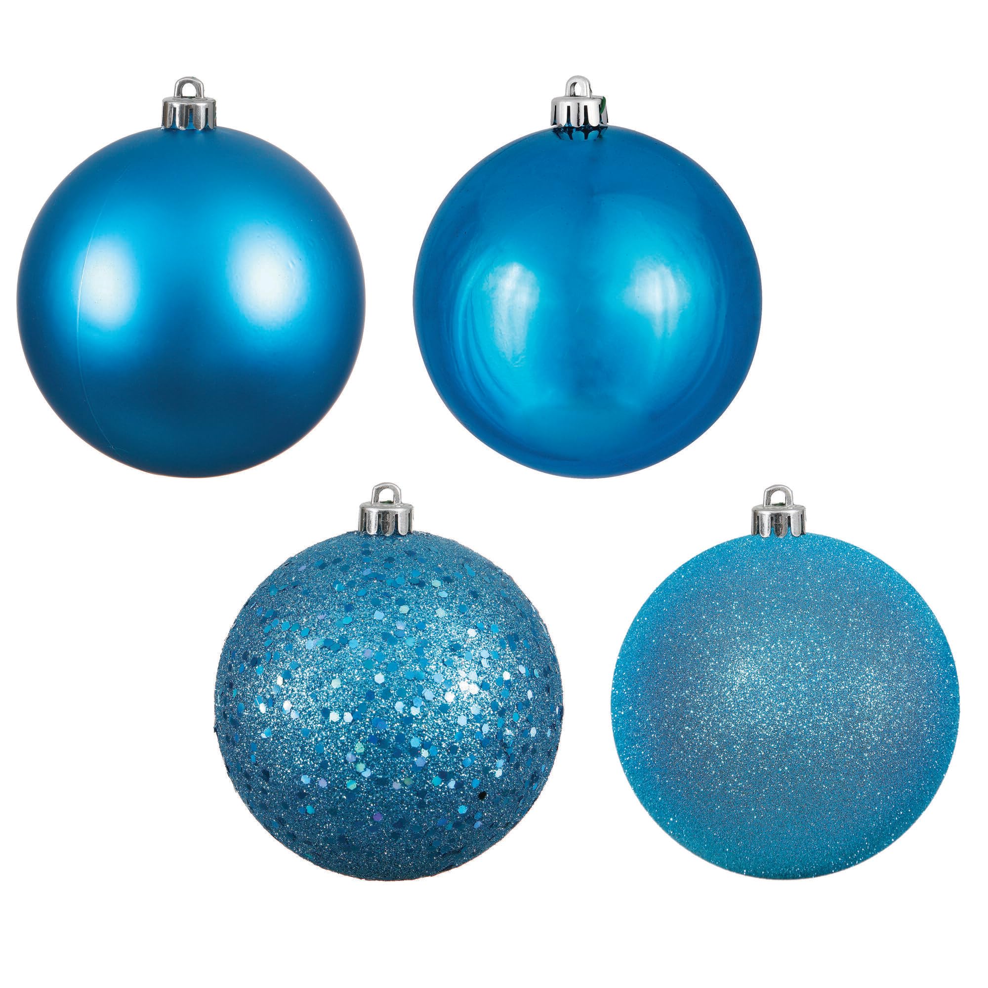 Casafoyer  6” Turquoise 4 Finish Ball Orn Box of 4 - N591512BX - (Pack Of 2)