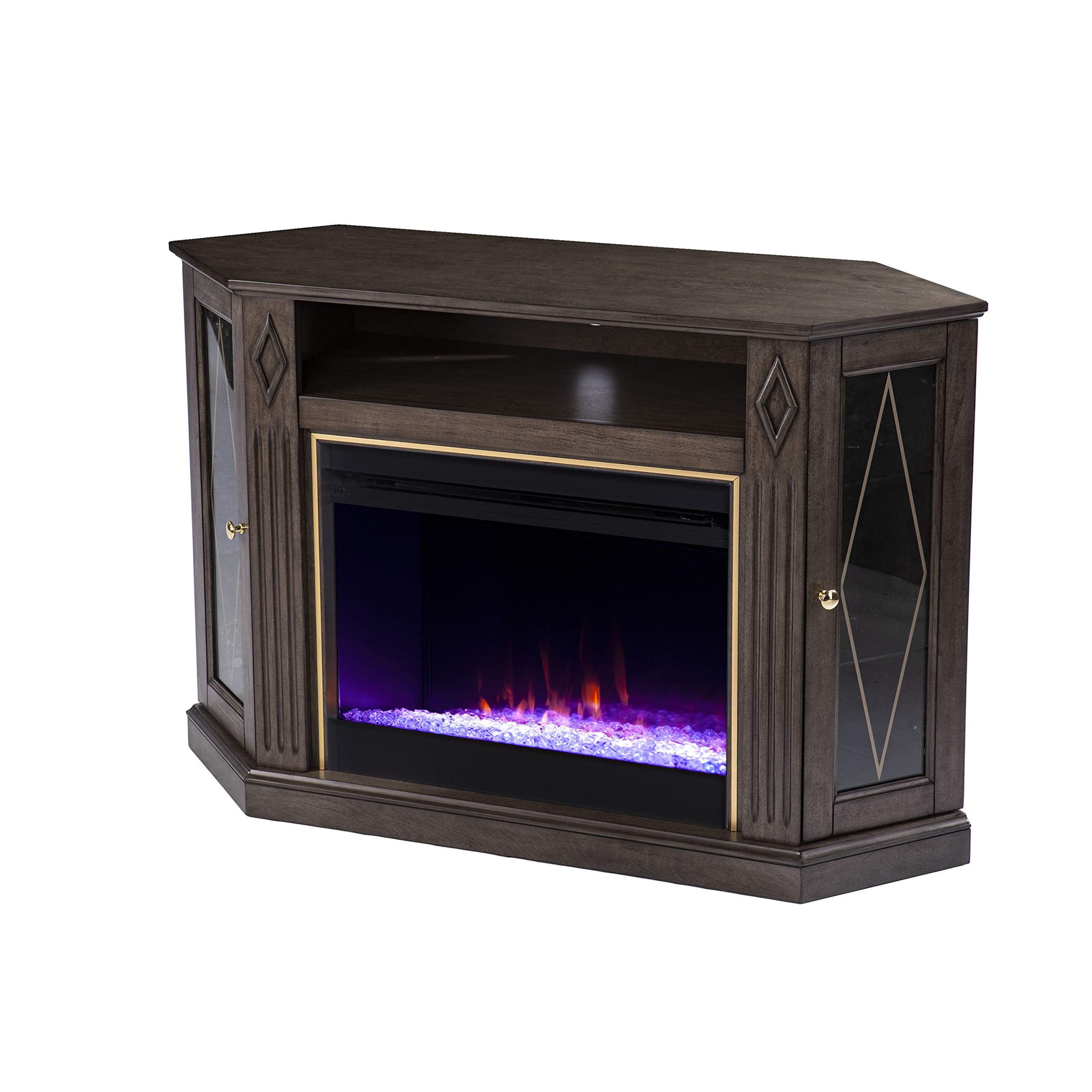 Austindale Color Changing Fireplace with Media Storage