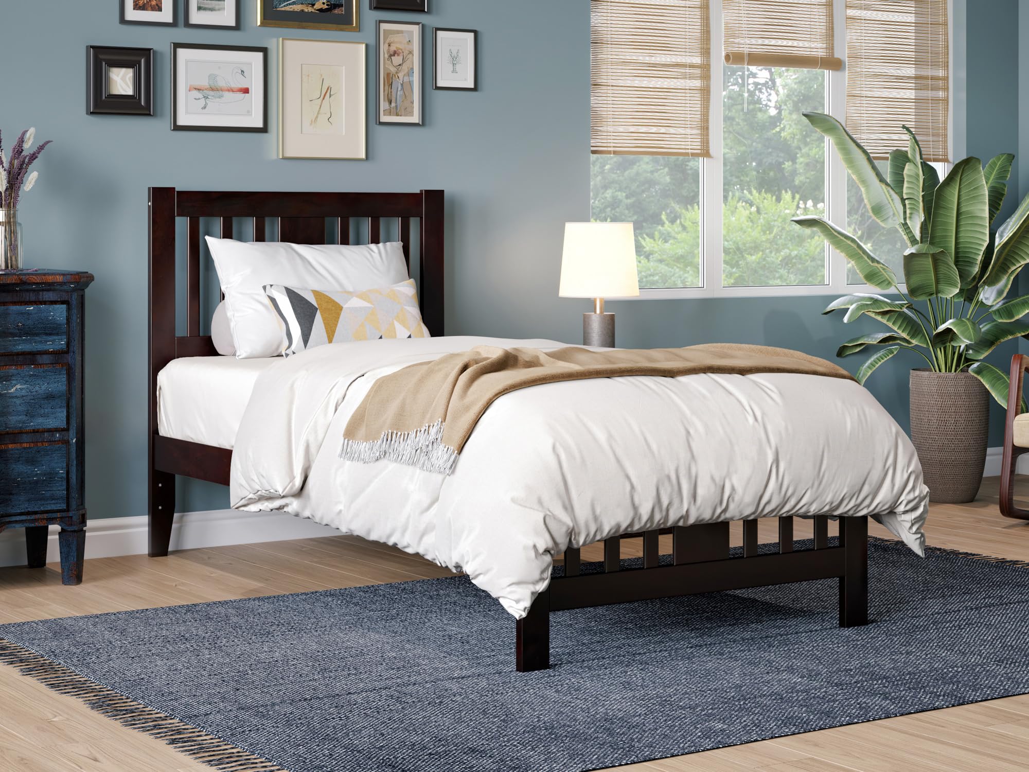 Tahoe Twin Platform Bed with Matching Footboard in Espresso