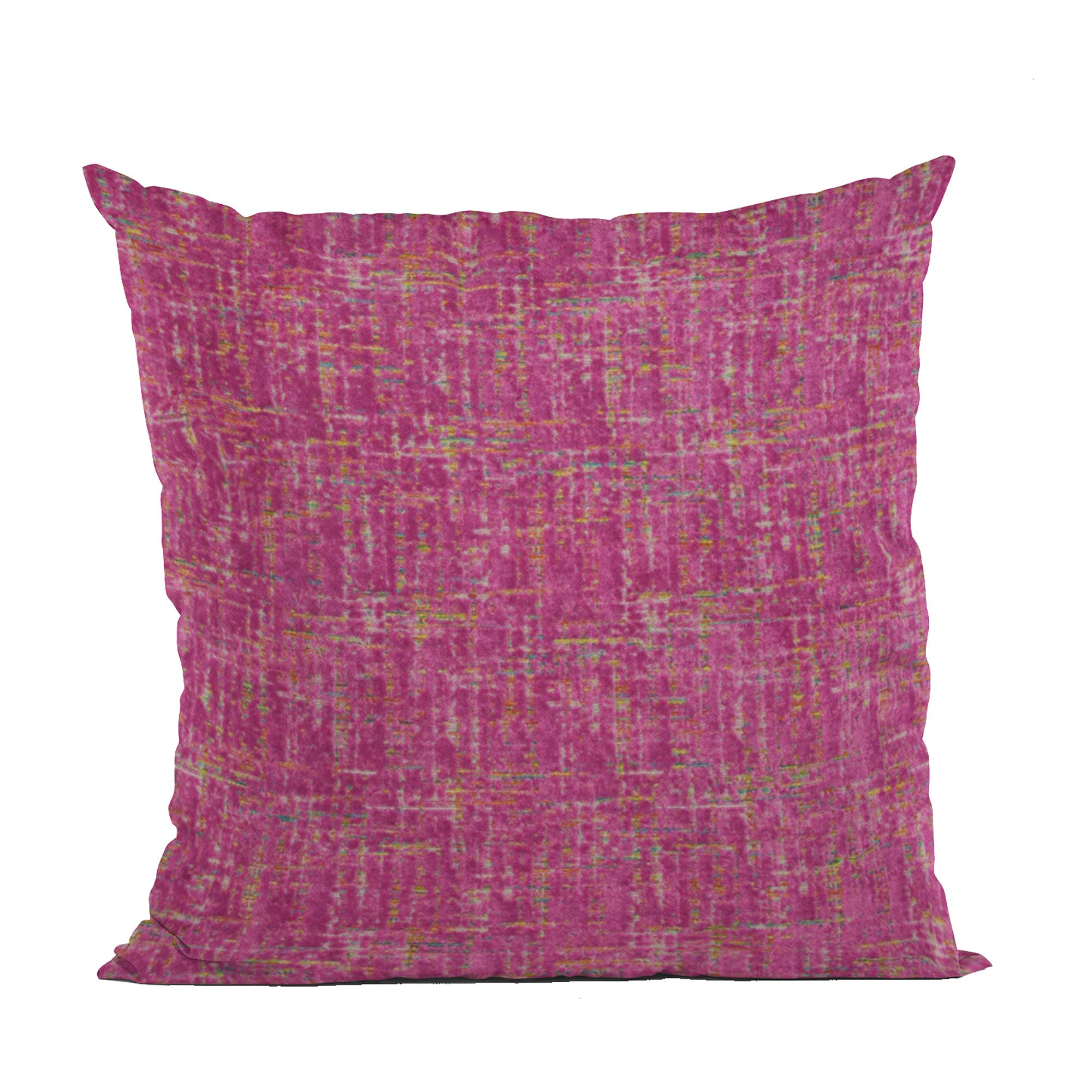 Plutus Fuchsia New Planet Cut Velvet Luxury Throw Pillow - Double sided  20 x 26” Standard