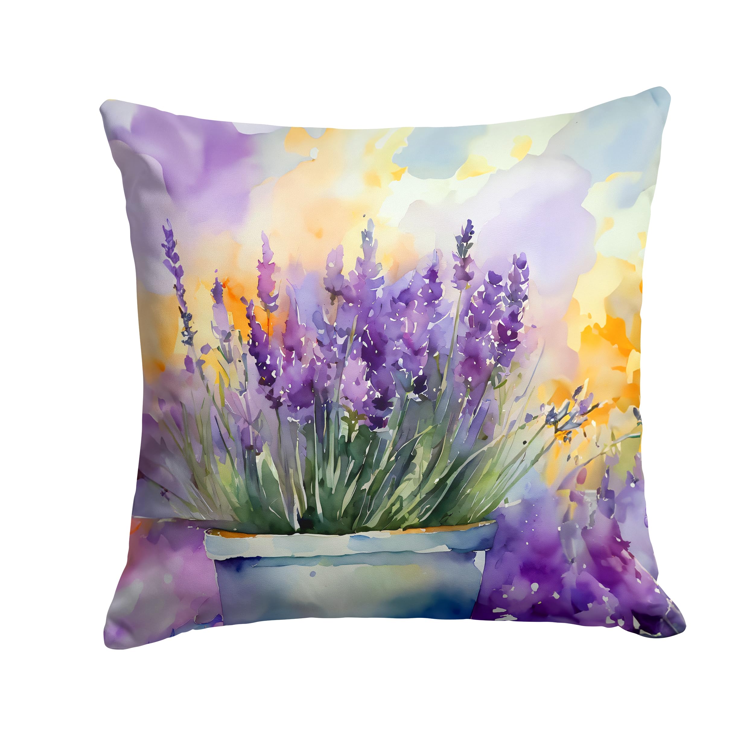 Lavender in Watercolor Throw Pillow