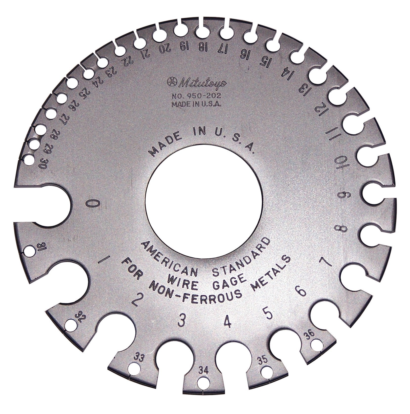 Wire Gage, American Standard, 0-36