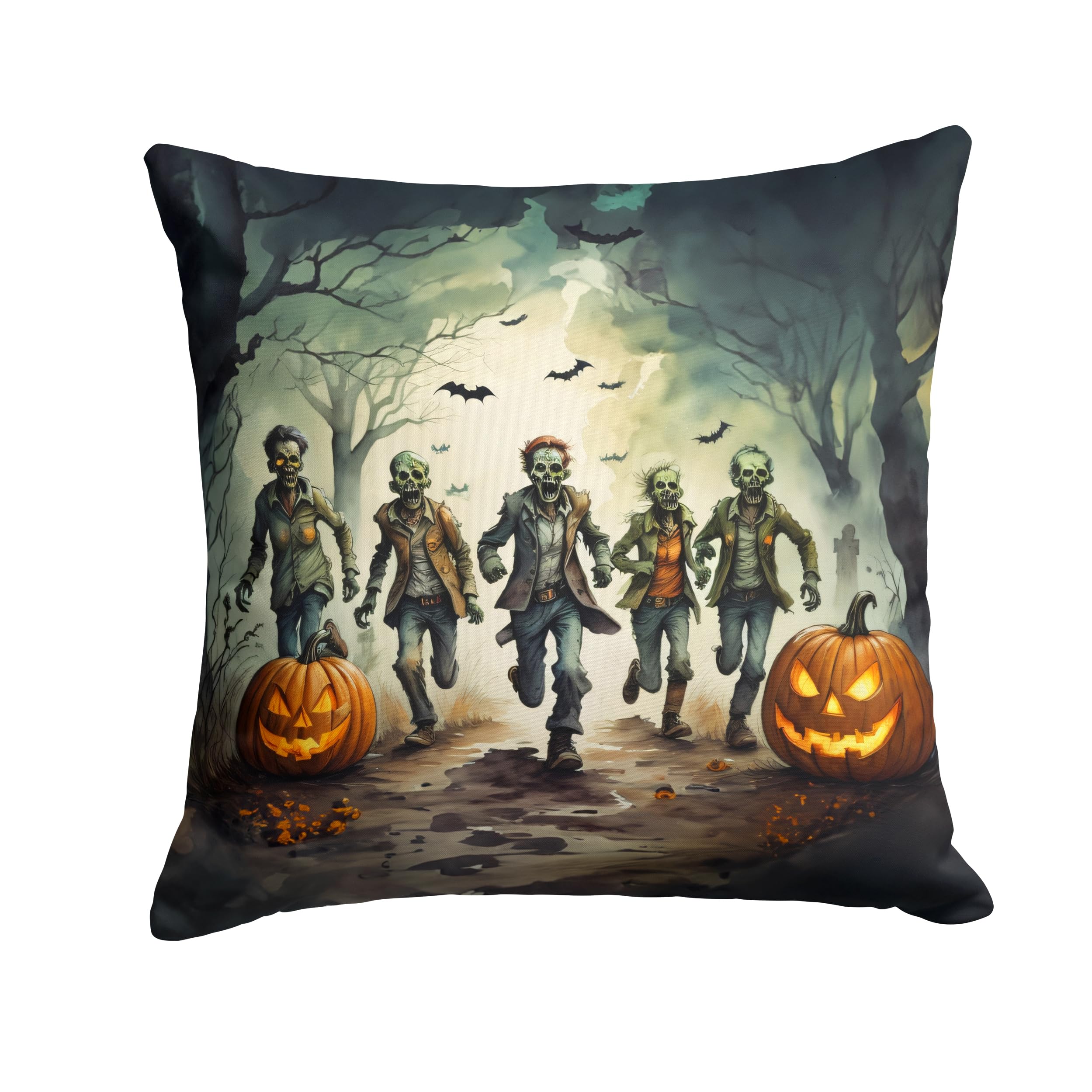 Zombies Spooky Halloween Throw Pillow