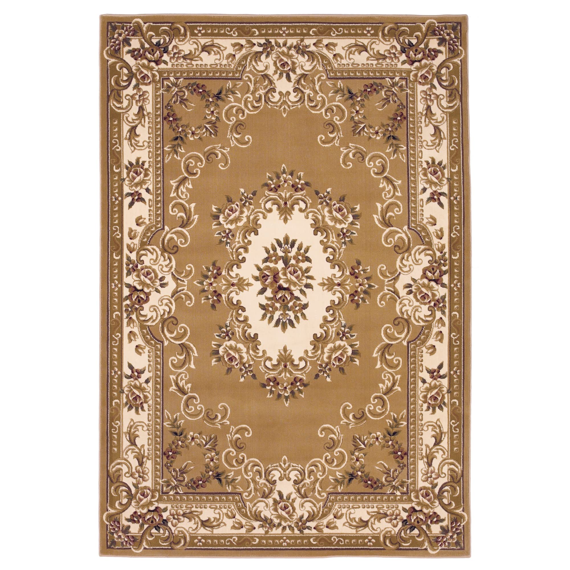 Corinthian 5309 Beige/Ivory Aubusson Size 22 x 711″ Runner″