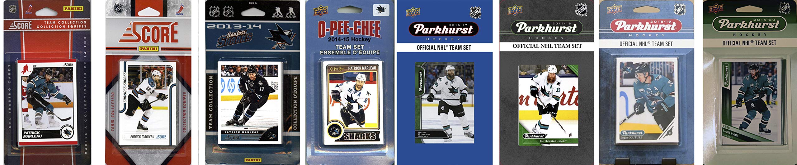 NHL San Jose Sharks 8 Different Licensed Trading Card Team Sets