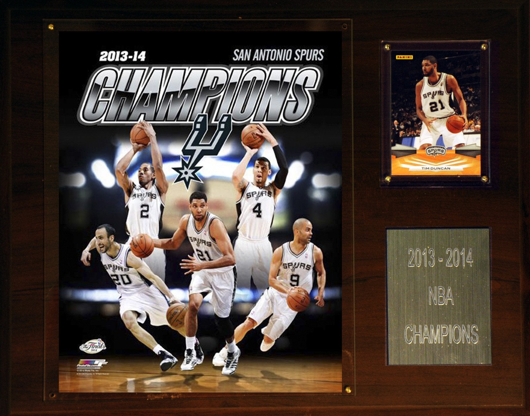 NBA 12x15″ San Antonio Spurs 2013-2014 NBA Champions Plaque