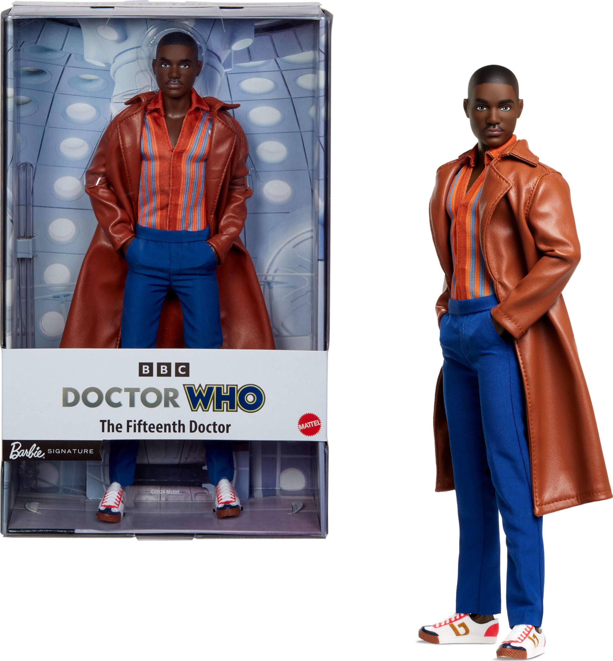 Barbie The Fifteenth Doctor Doll, Dr. Who Collectible Inspired by the Series 14th Season with Doll Stand & Certificate of Authenticity