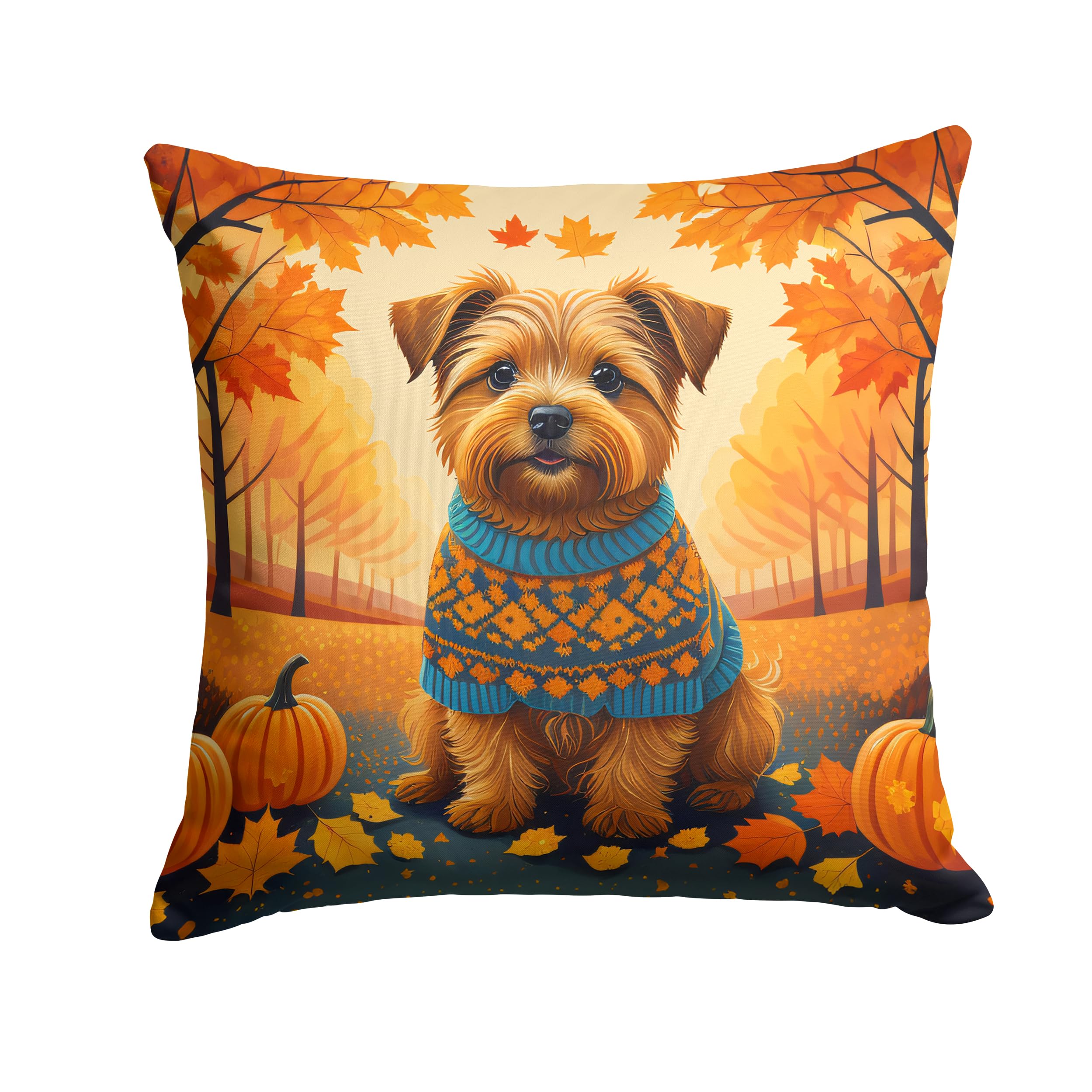 Norfolk Terrier Fall Throw Pillow