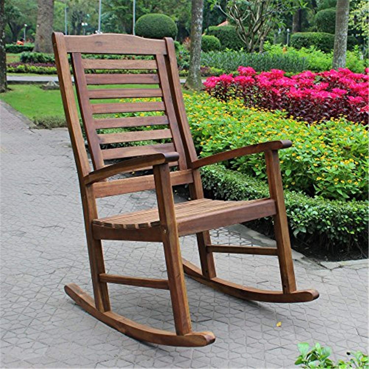 Acacia Trinidad Porch Rocker -Brown