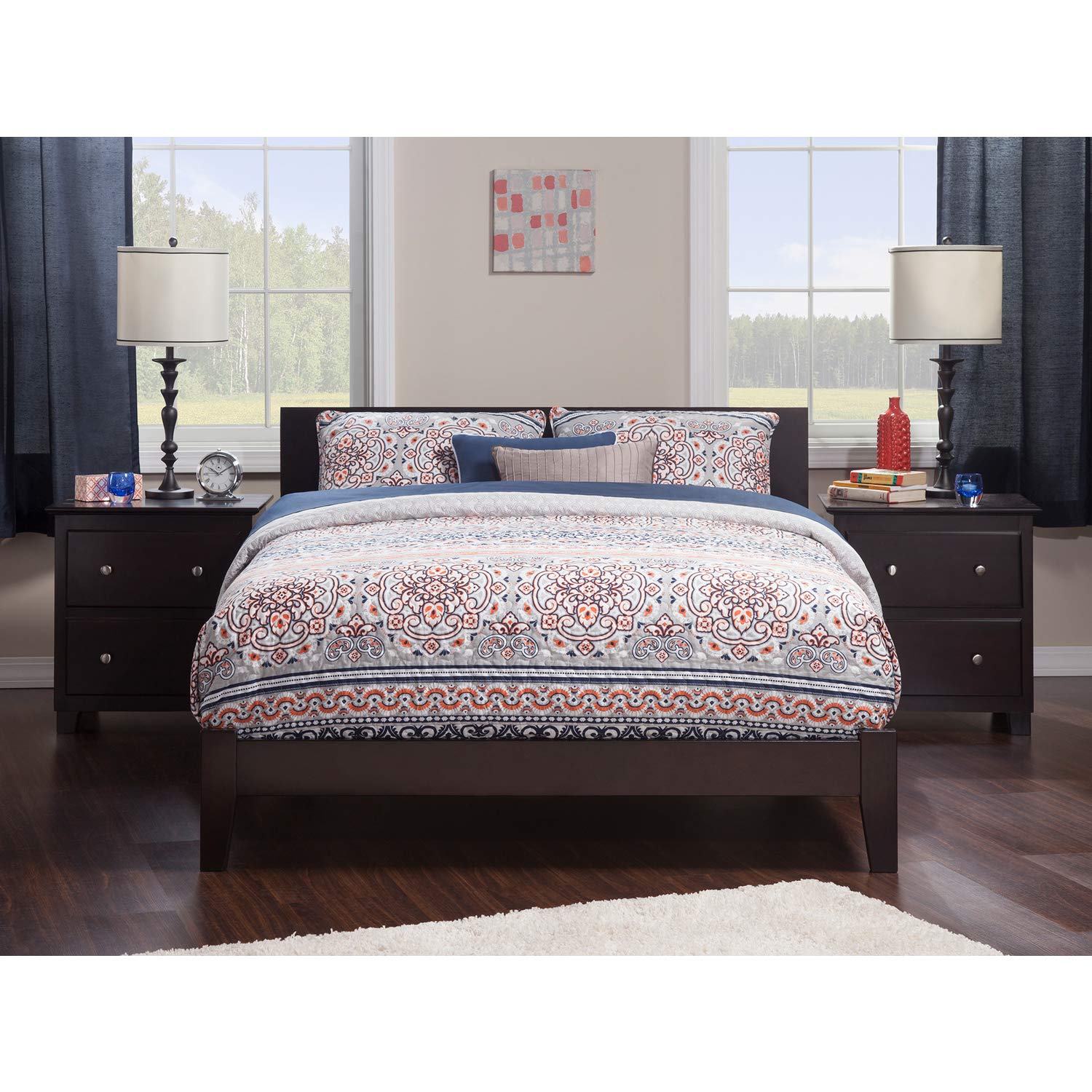 Orlando King Foundation Bed in Espresso