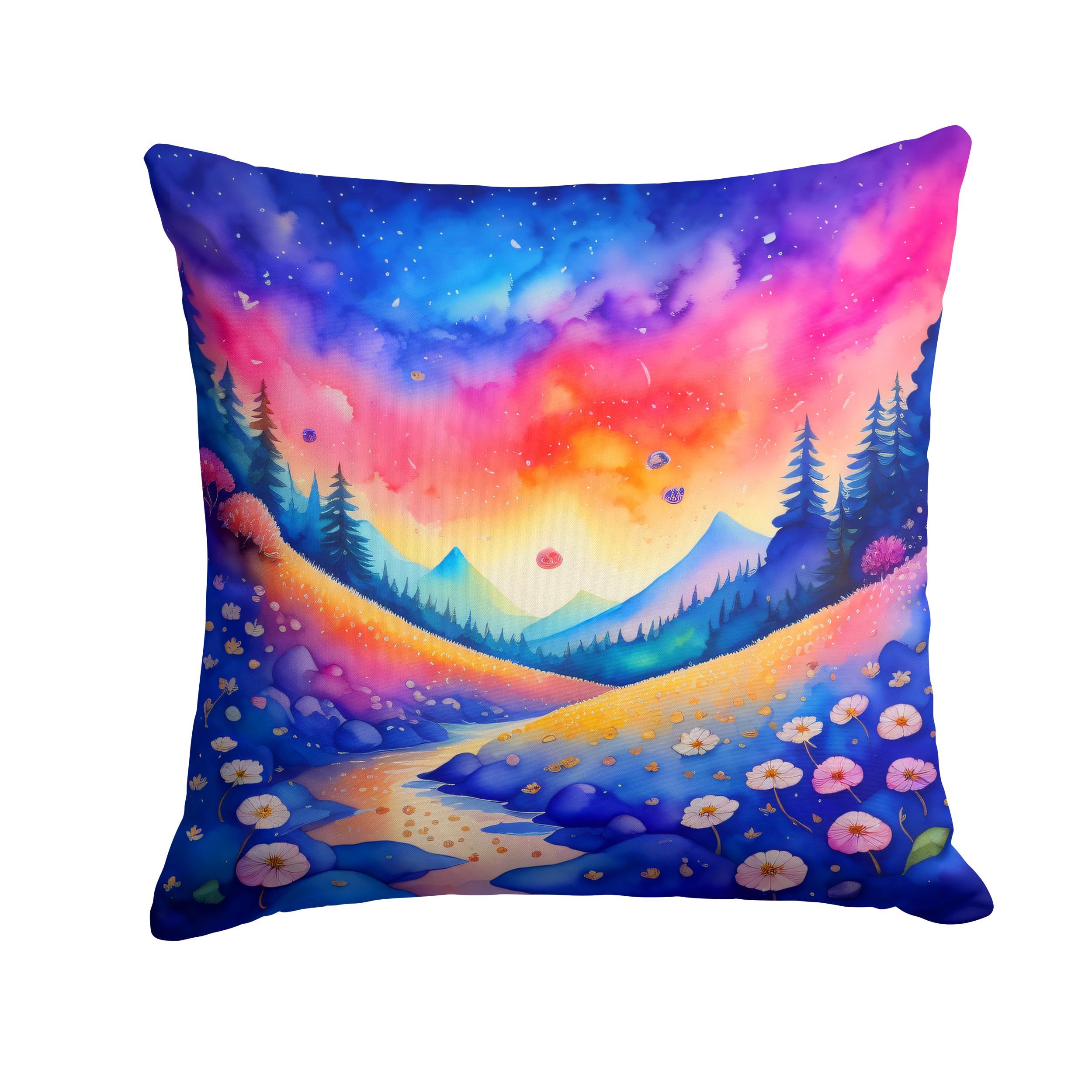 Colorful Periwinkles Throw Pillow