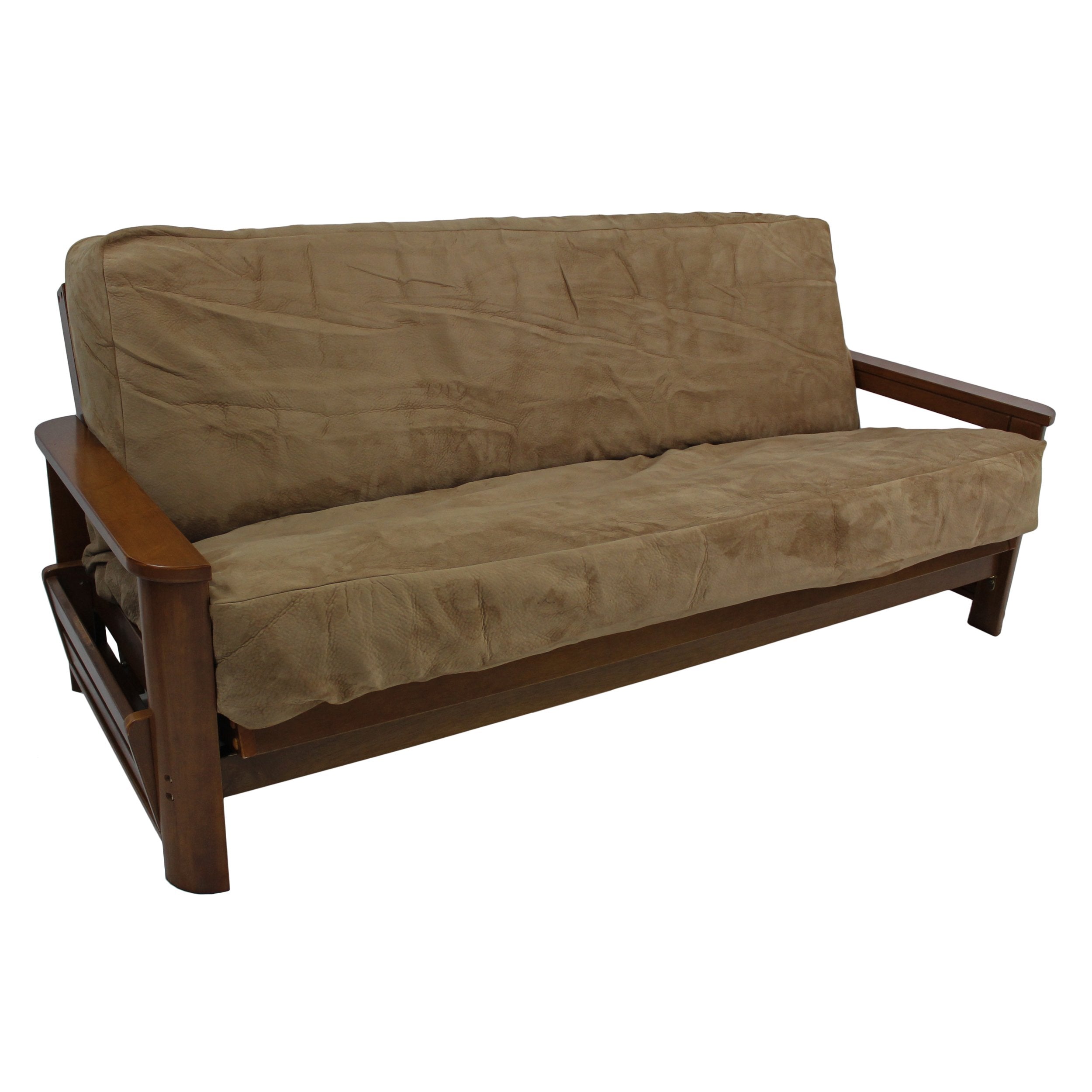 Solid Foam-Backed Microsuede 8 to 9-inch Full Futon Cover