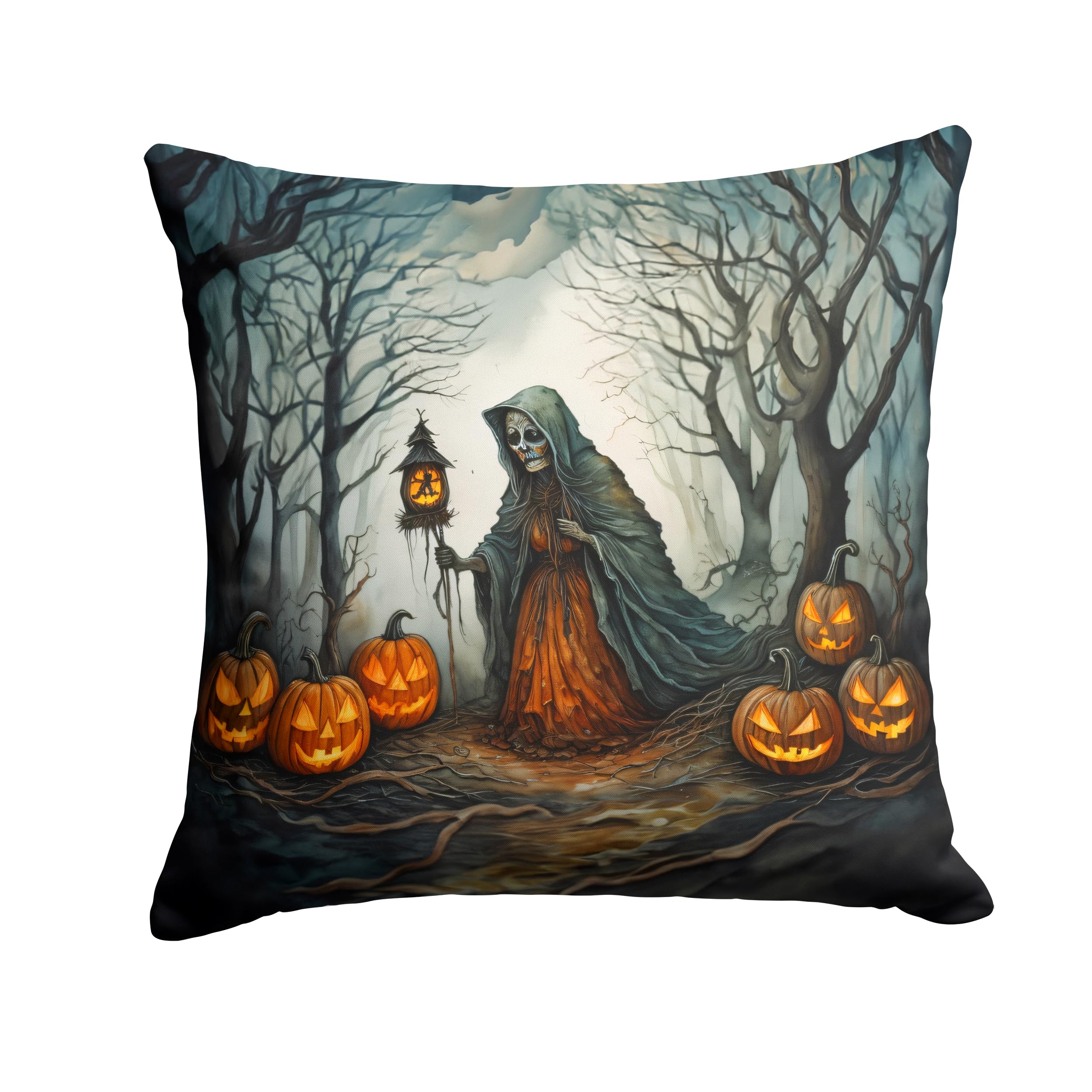 The Weeping Woman Spooky Halloween Throw Pillow