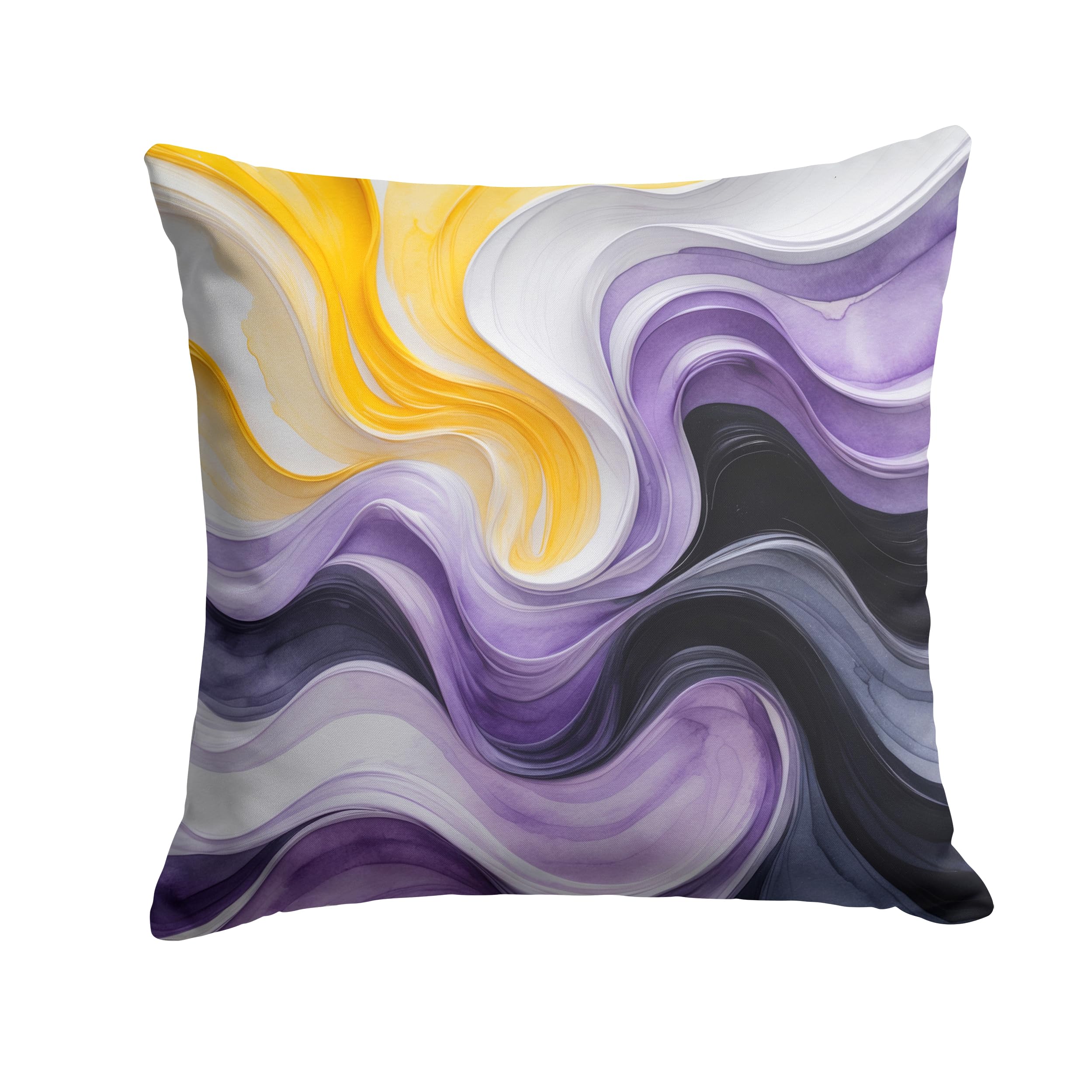 Carolines Treasures Nonbinary Pride Throw Pillow Machine Washable, Indoor Outdoor Decorative Pillow for Couch, Bed or Patio, 18Hx18W