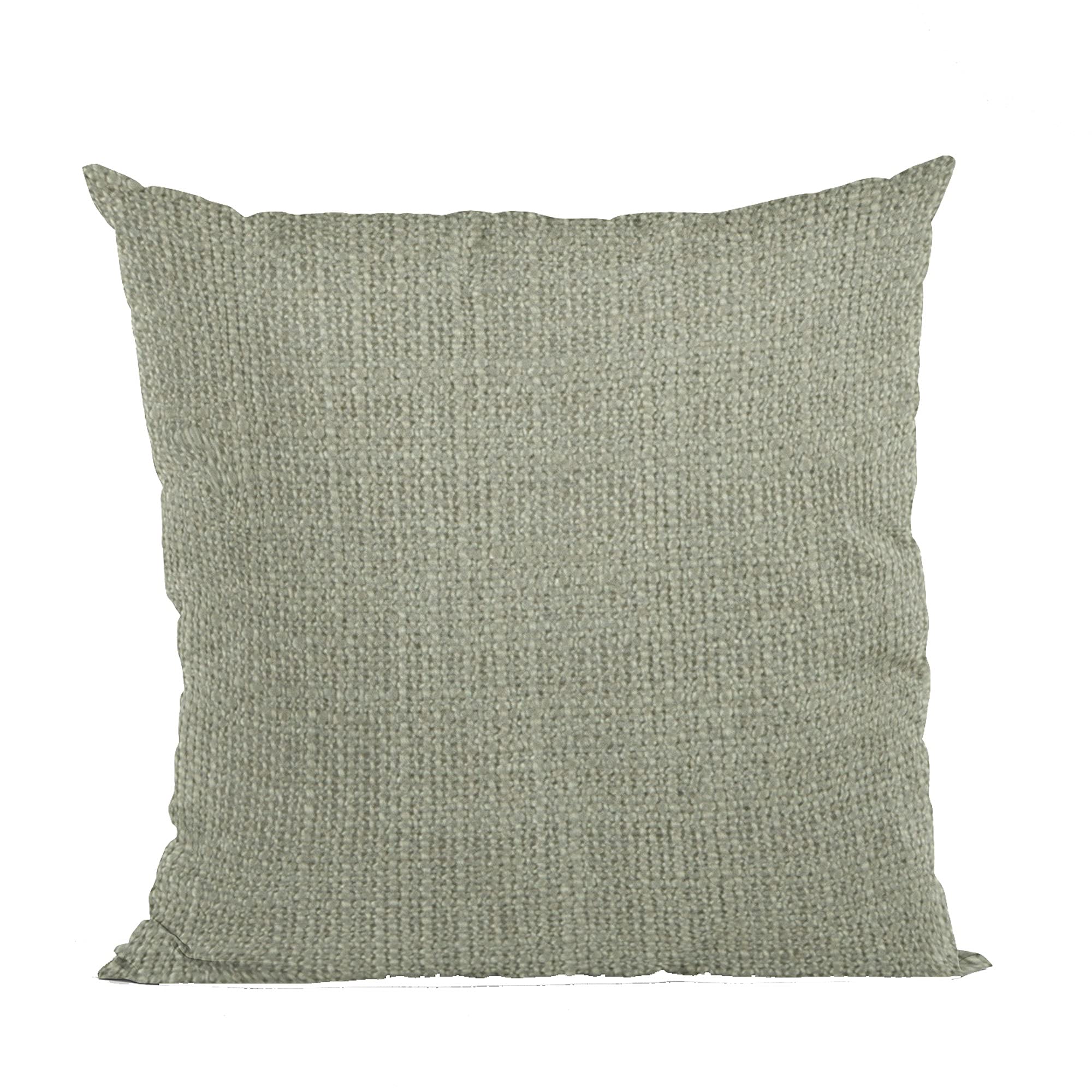 Plutus Flint Wall Textured Solid, With Open Weave. Luxury Throw Pillow - Double sided  18 x 18”