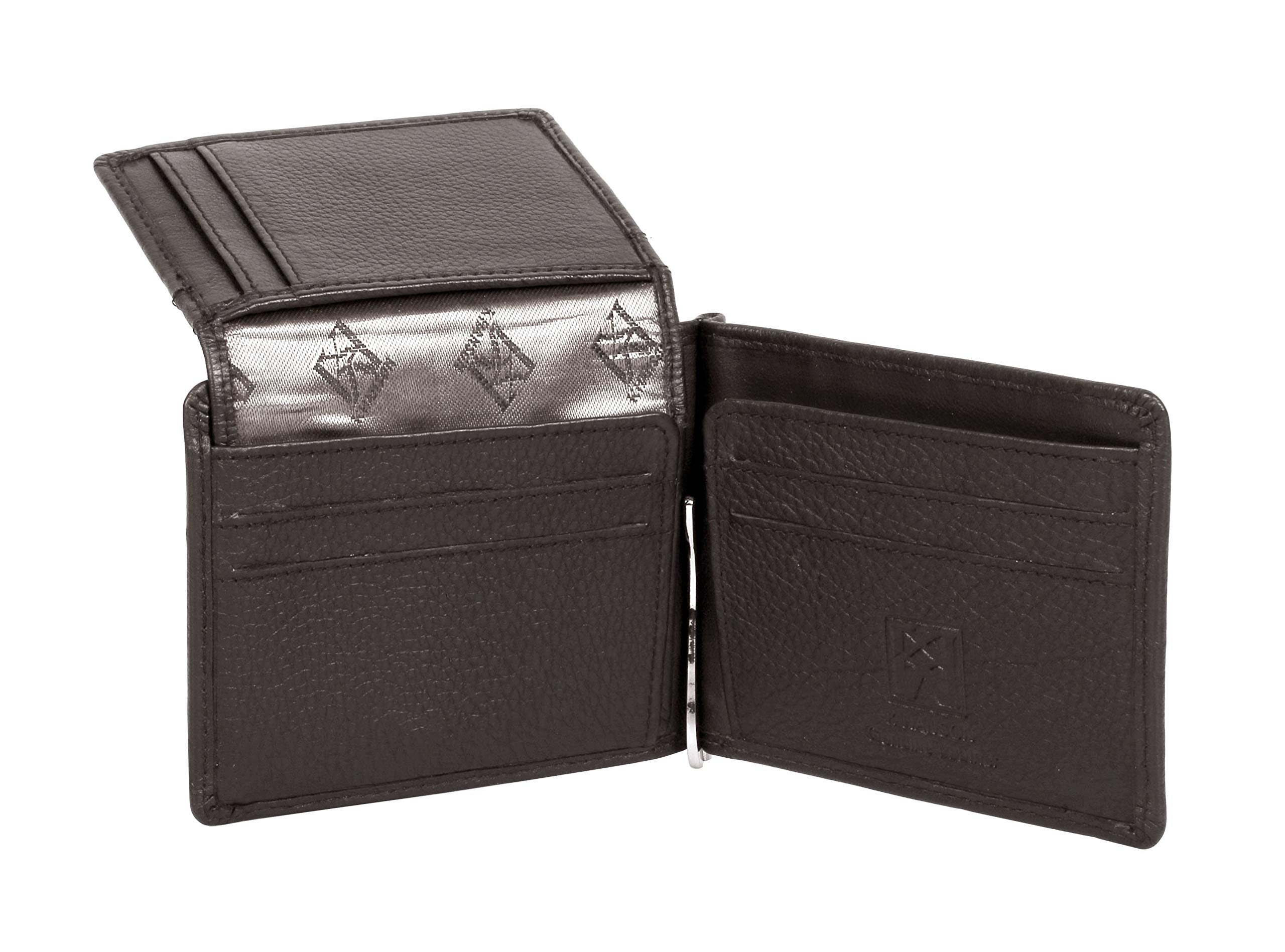Karla Hanson RFID Blocking Leather Money Clip with Card Insert