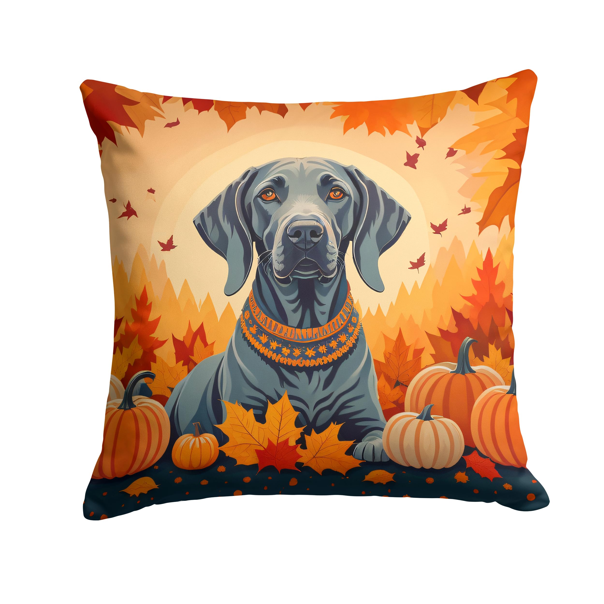 Weimaraner Fall Throw Pillow